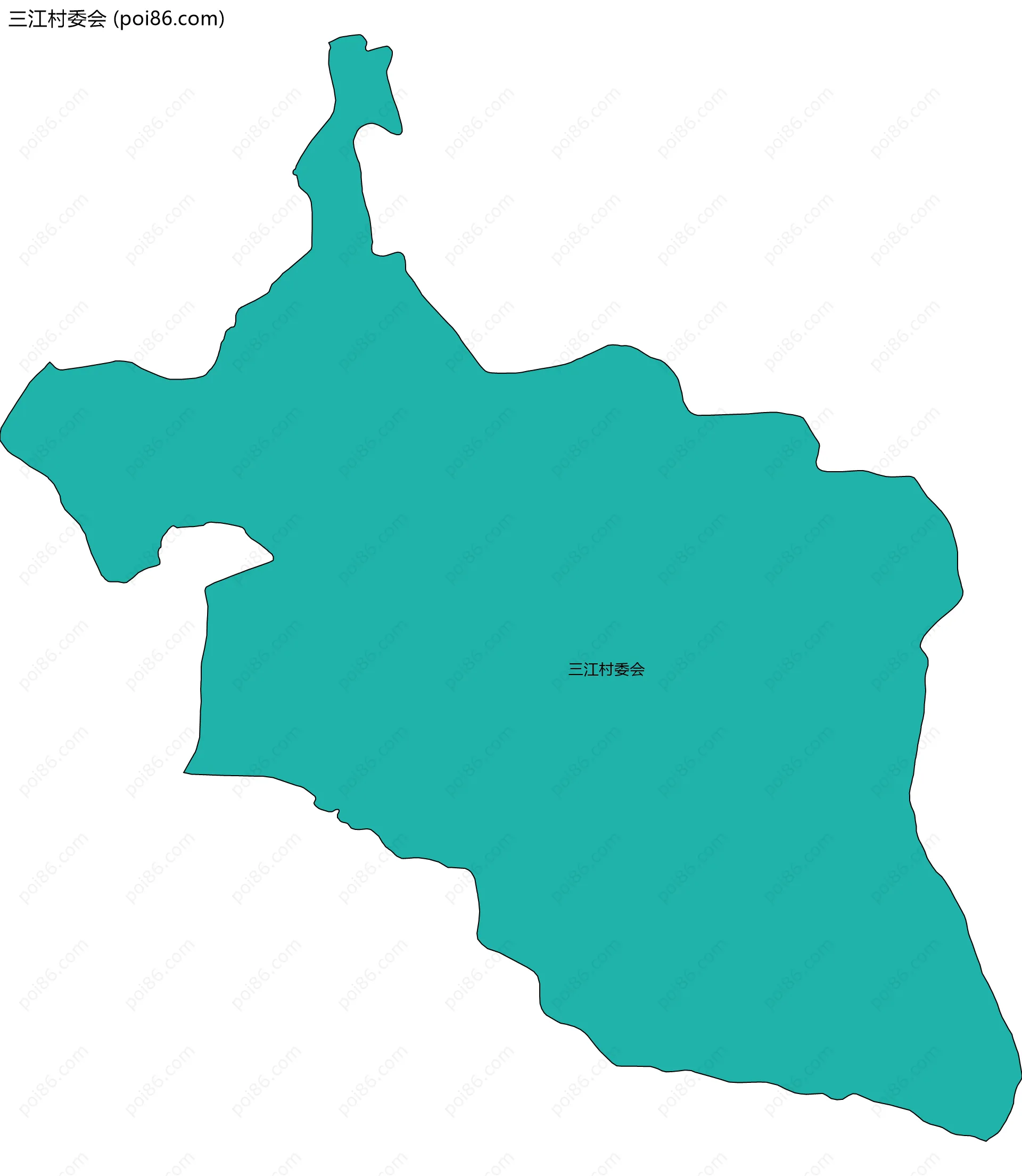 三江村委会边界地图