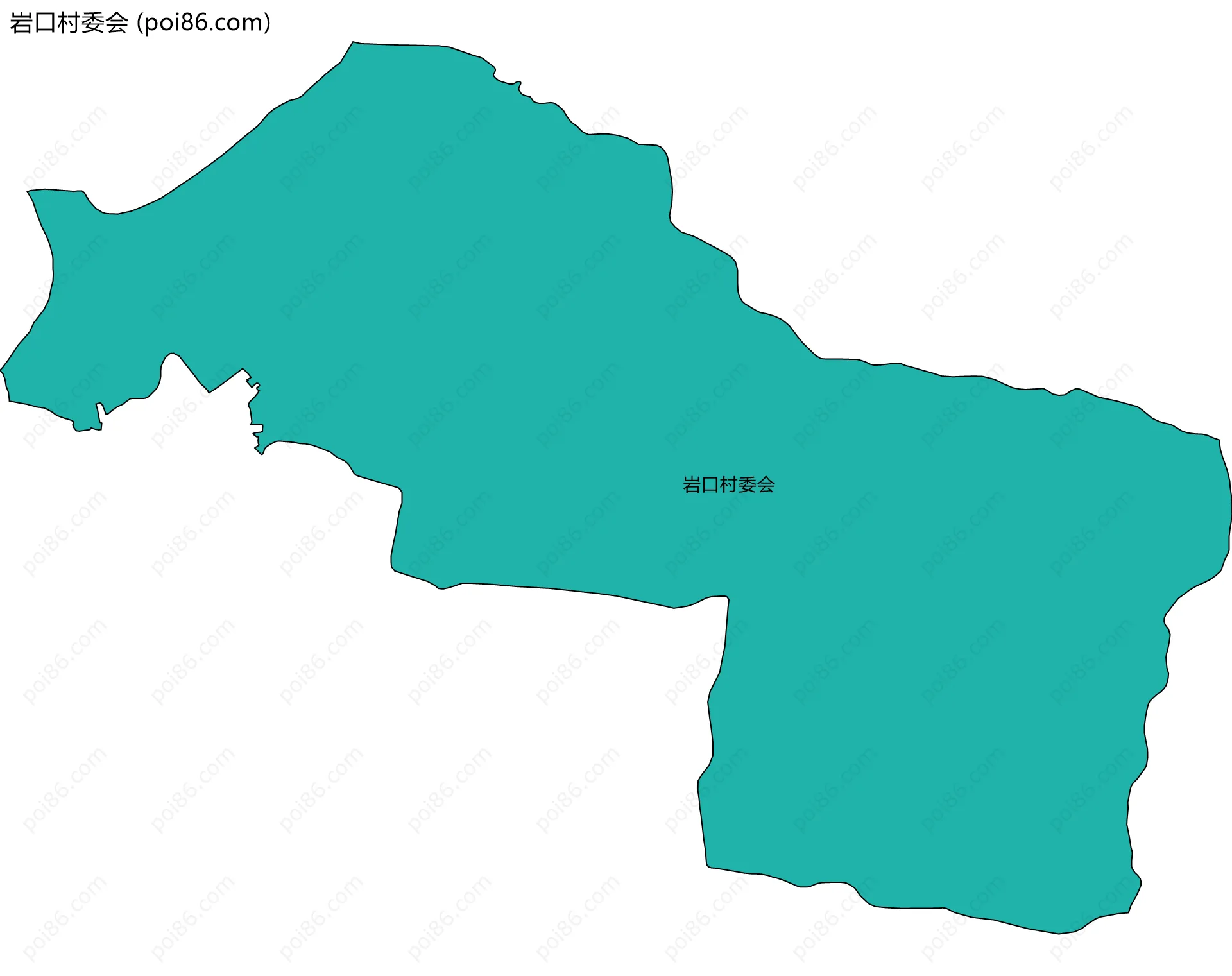 岩口村委会边界地图