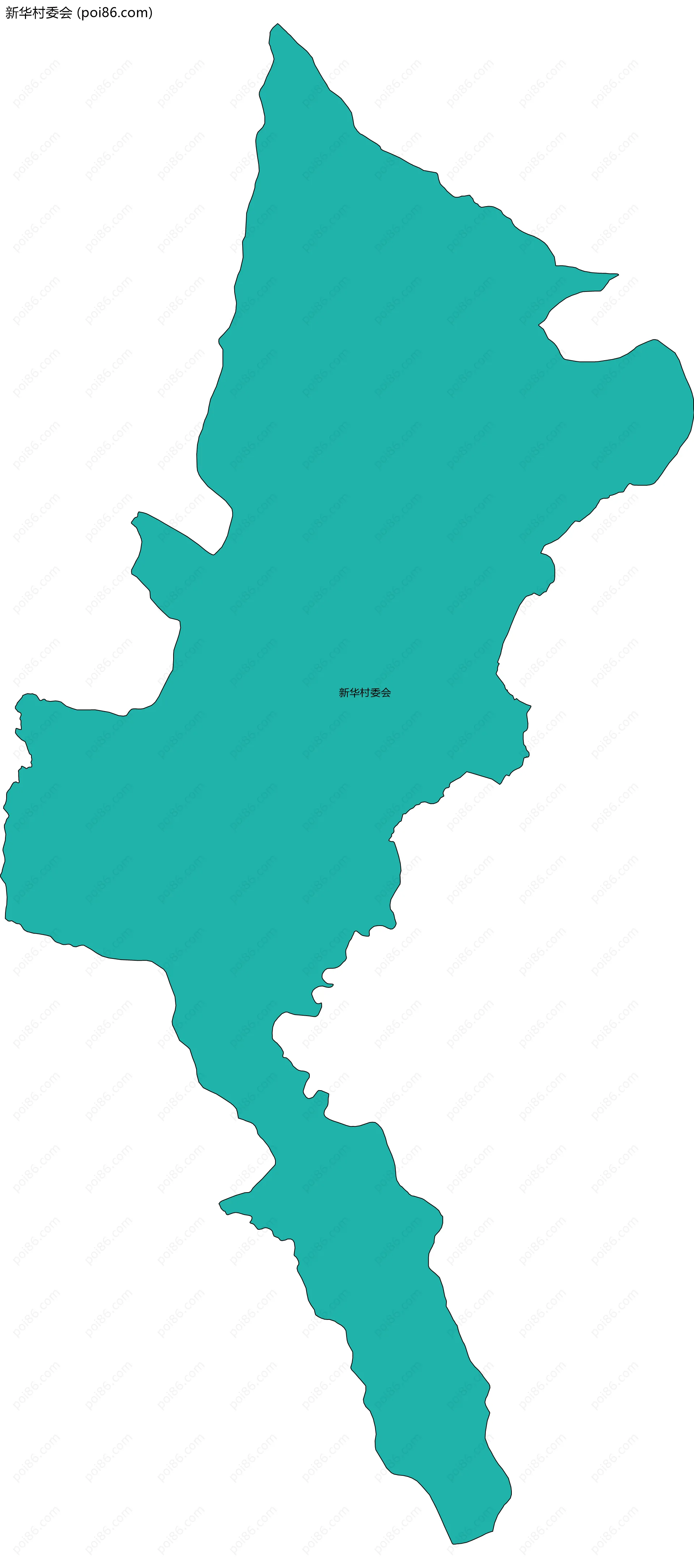 新华村委会边界地图