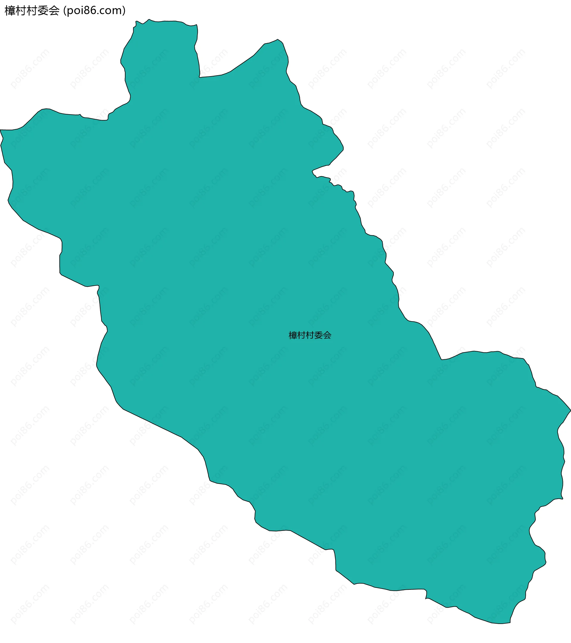 樟村村委会边界地图