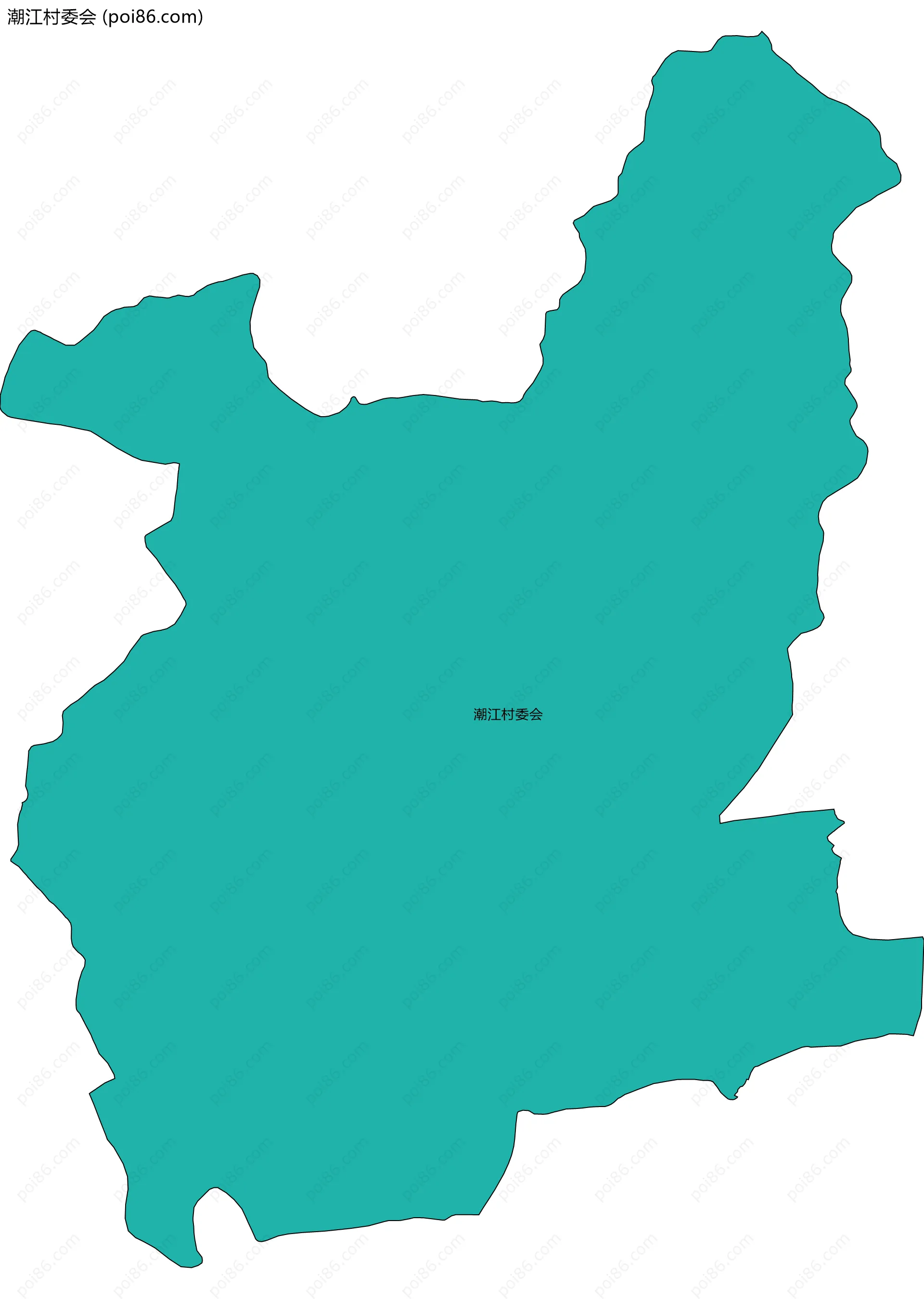 潮江村委会边界地图