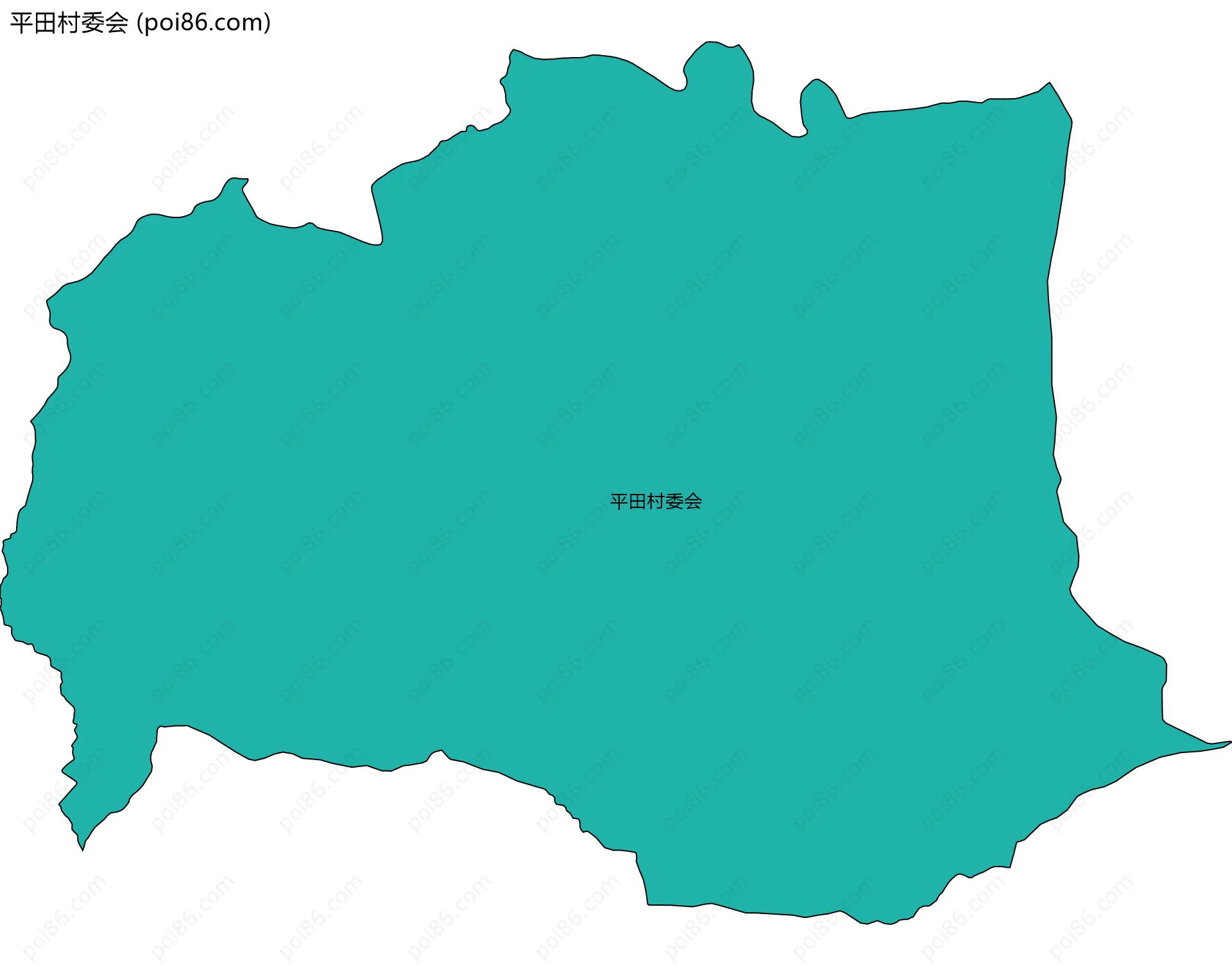 平田村委会边界地图