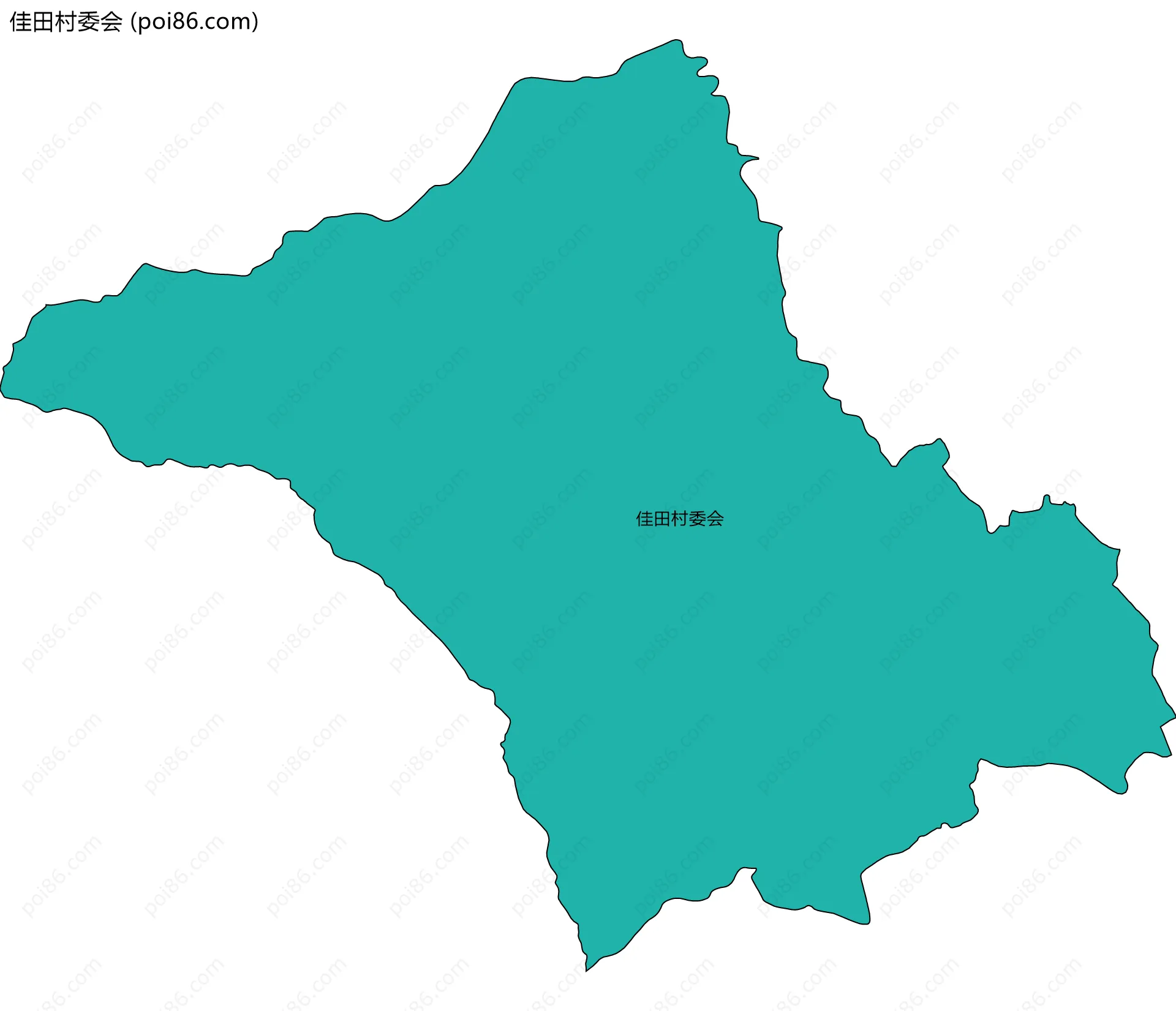 佳田村委会边界地图
