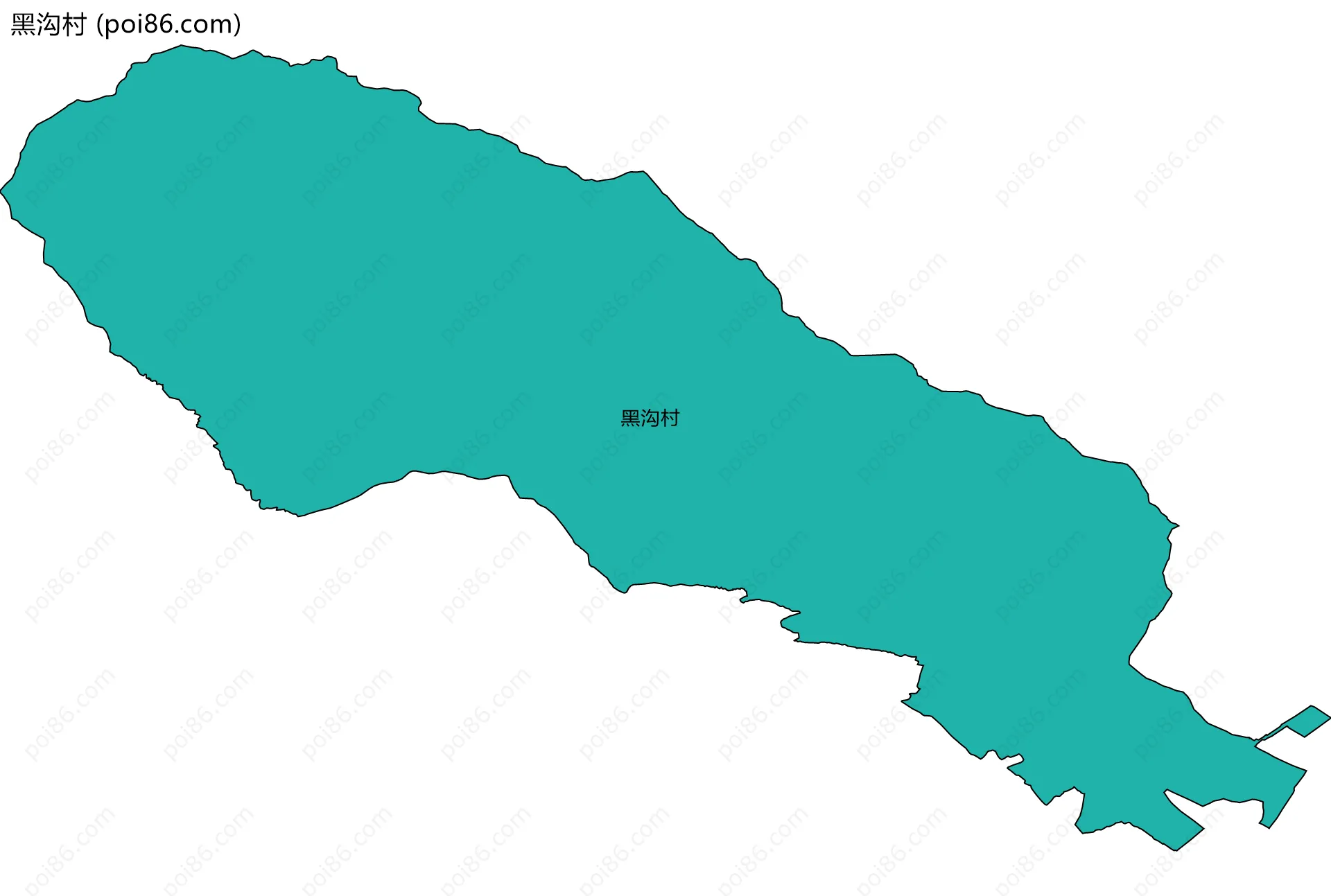 黑沟村边界地图