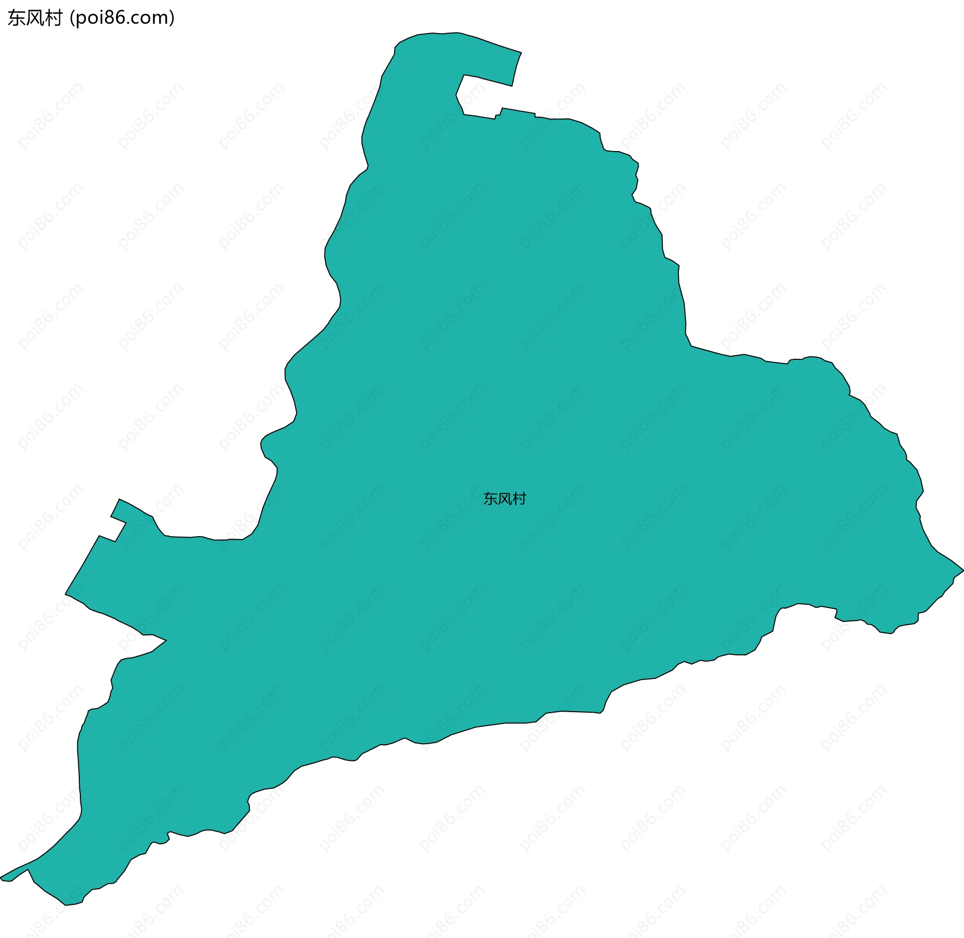 东风村边界地图