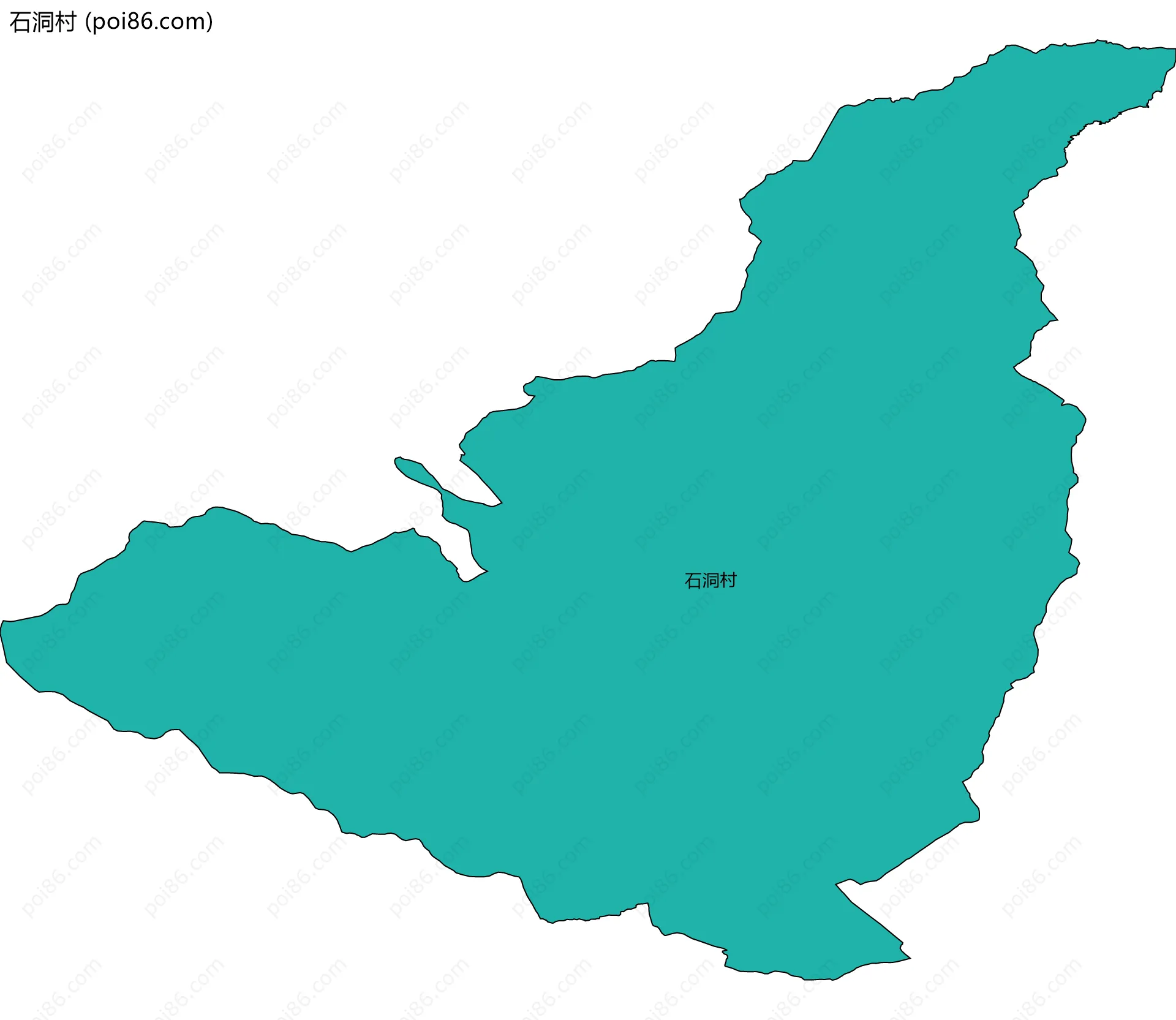 石洞村边界地图