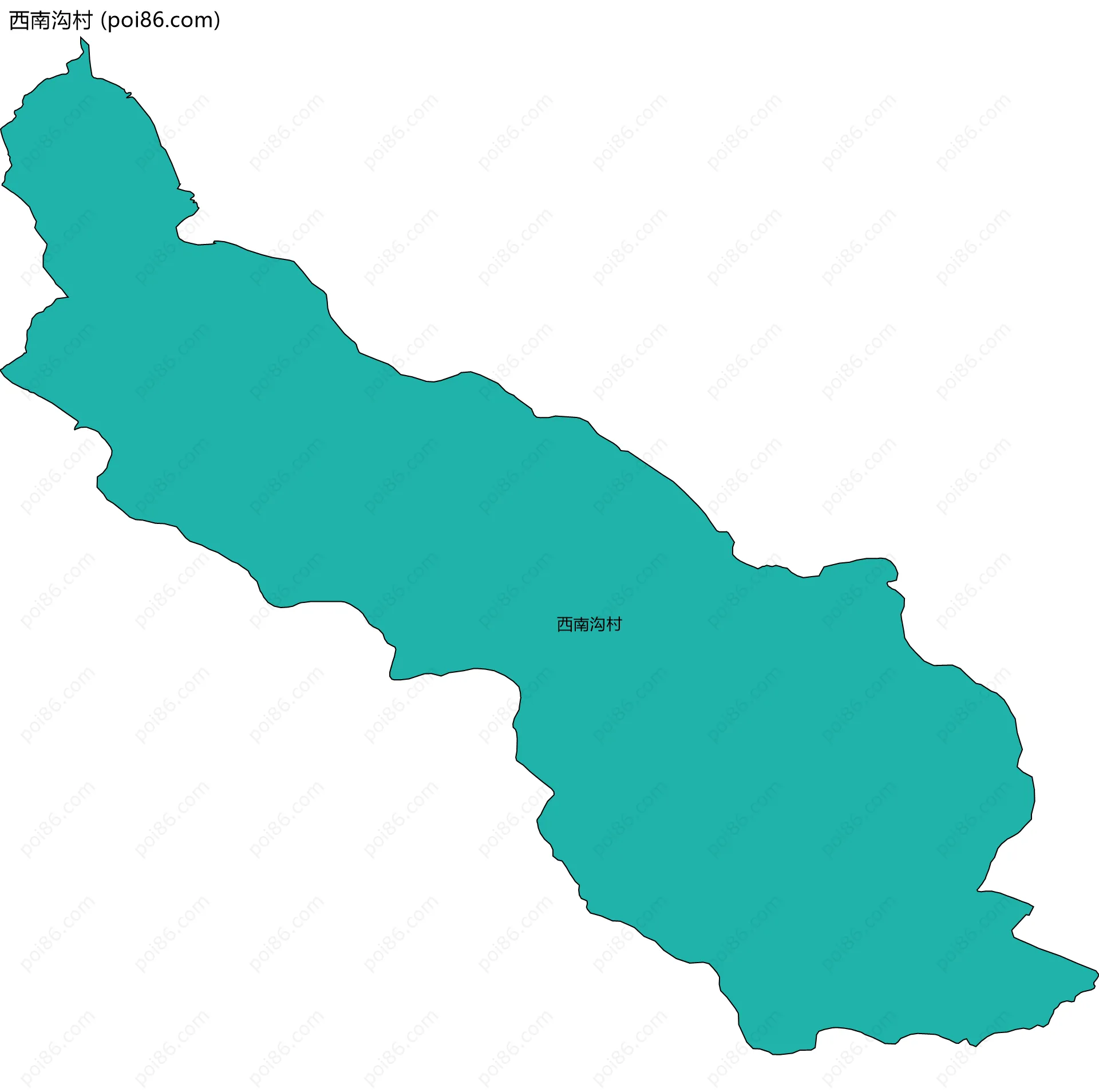 西南沟村边界地图