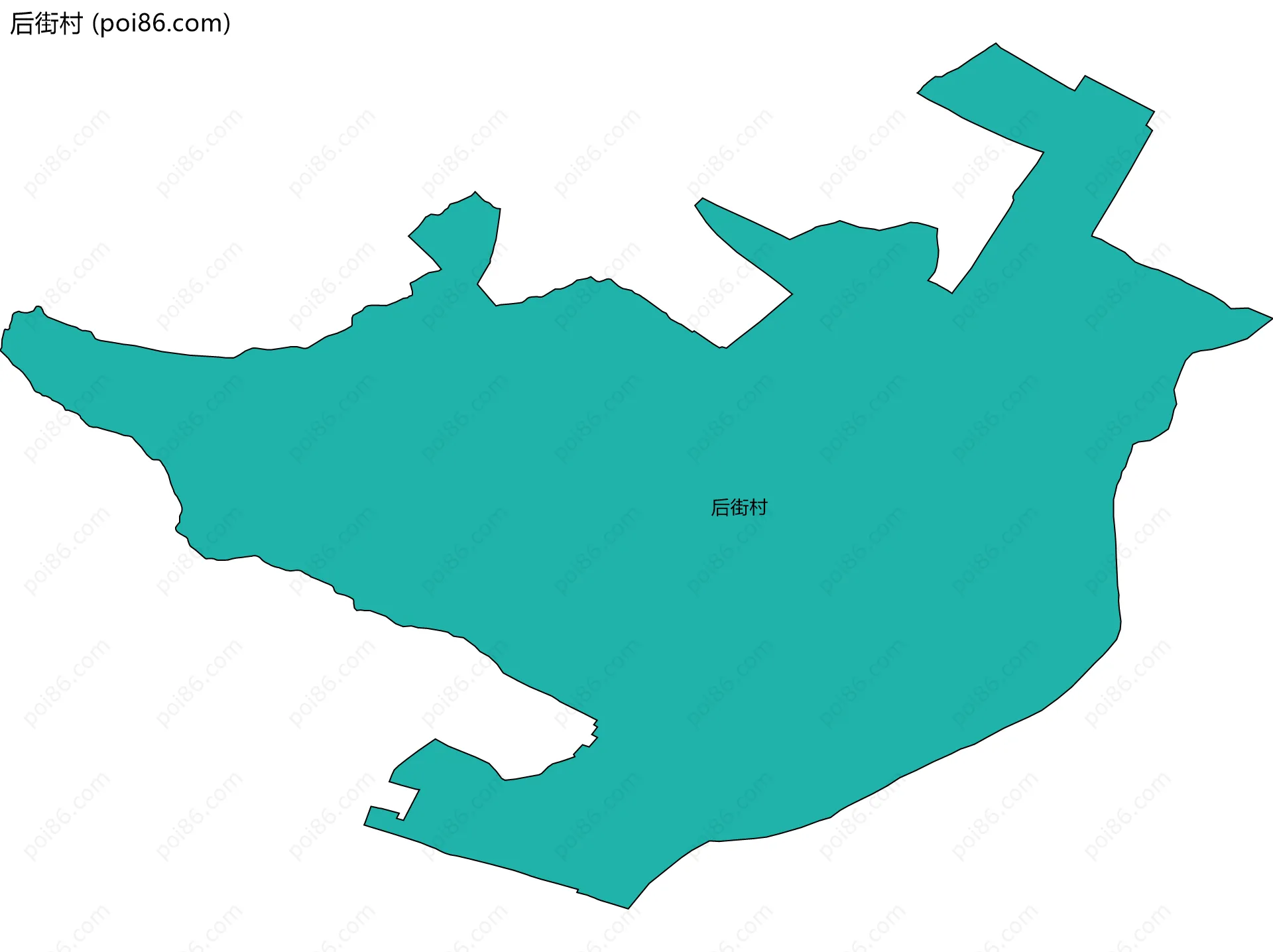 后街村边界地图