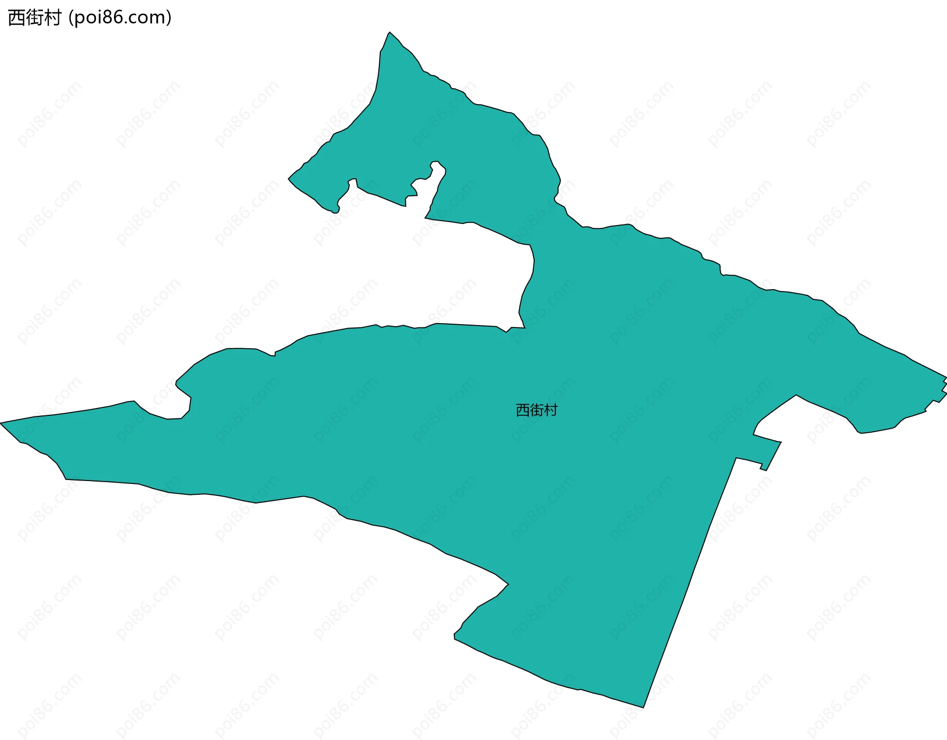 西街村边界地图