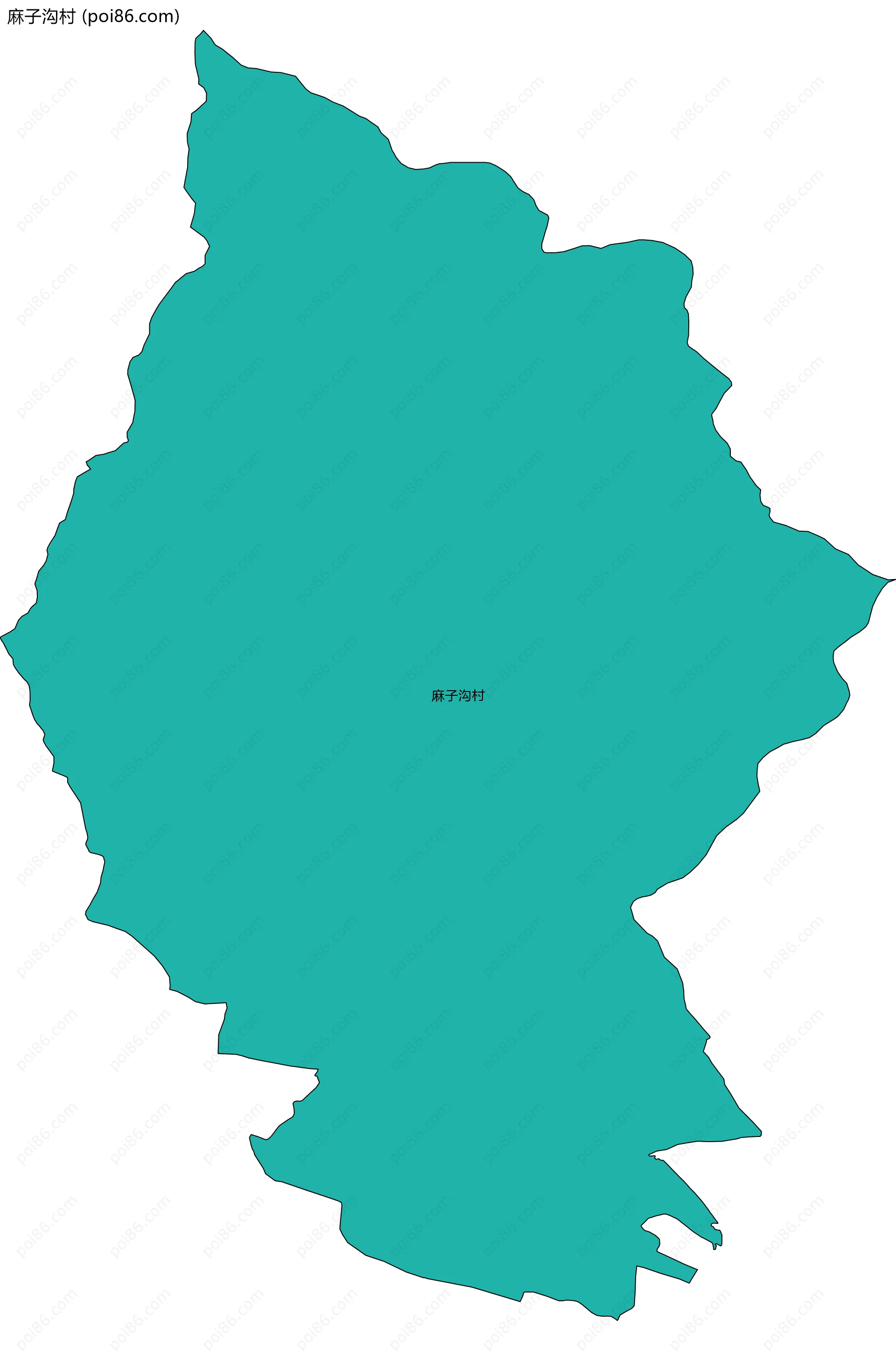 麻子沟村边界地图