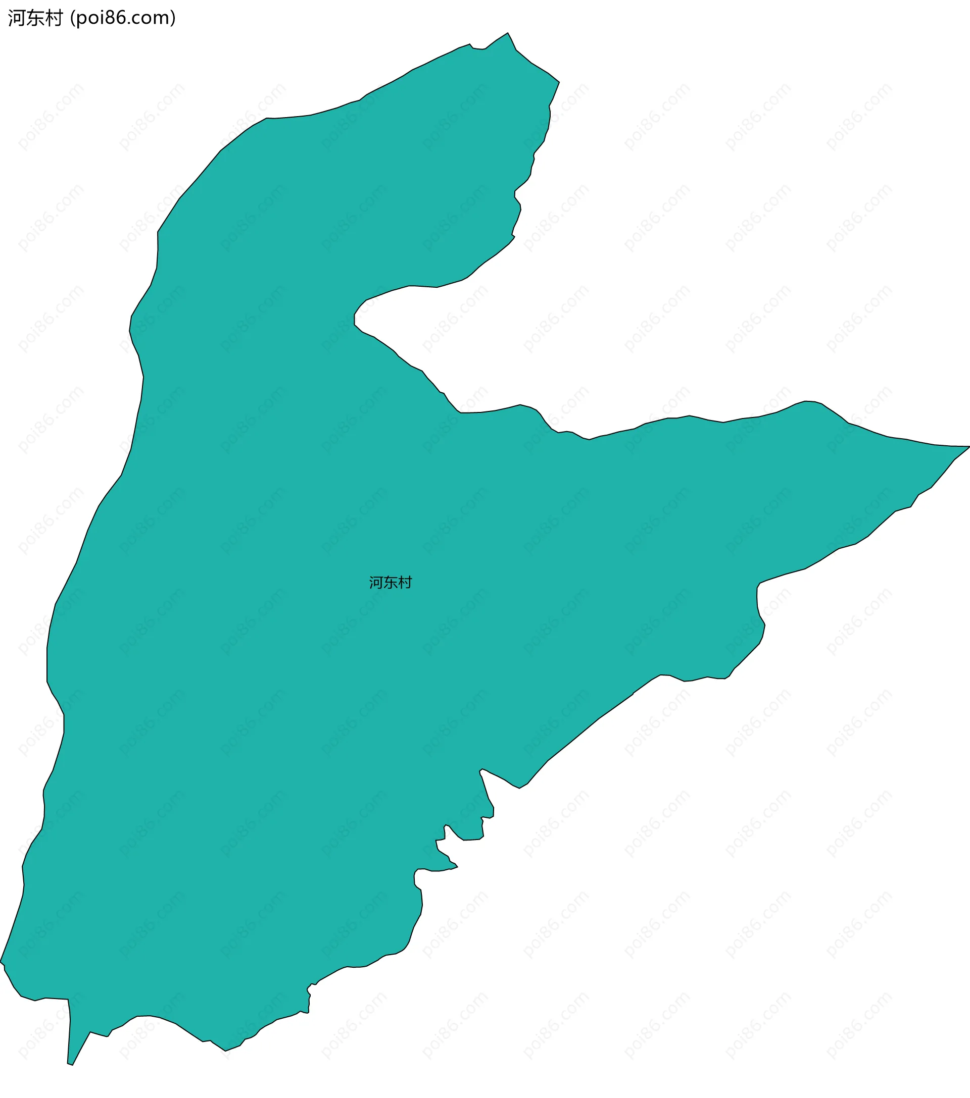 河东村边界地图