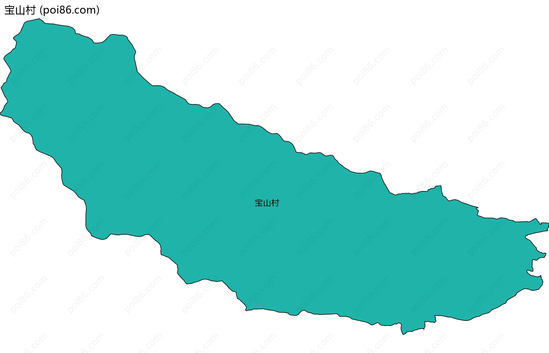 宝山村边界地图