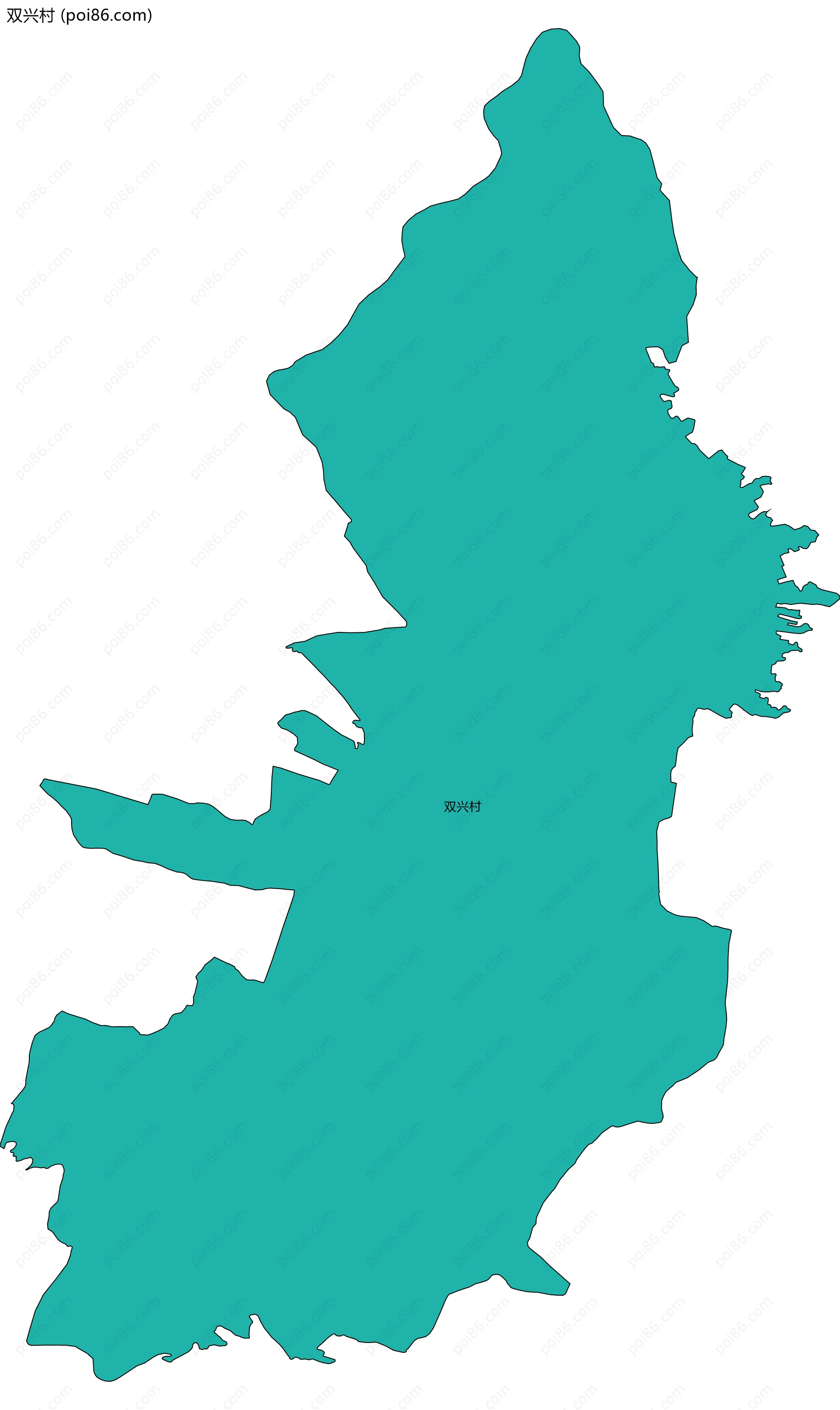 双兴村边界地图