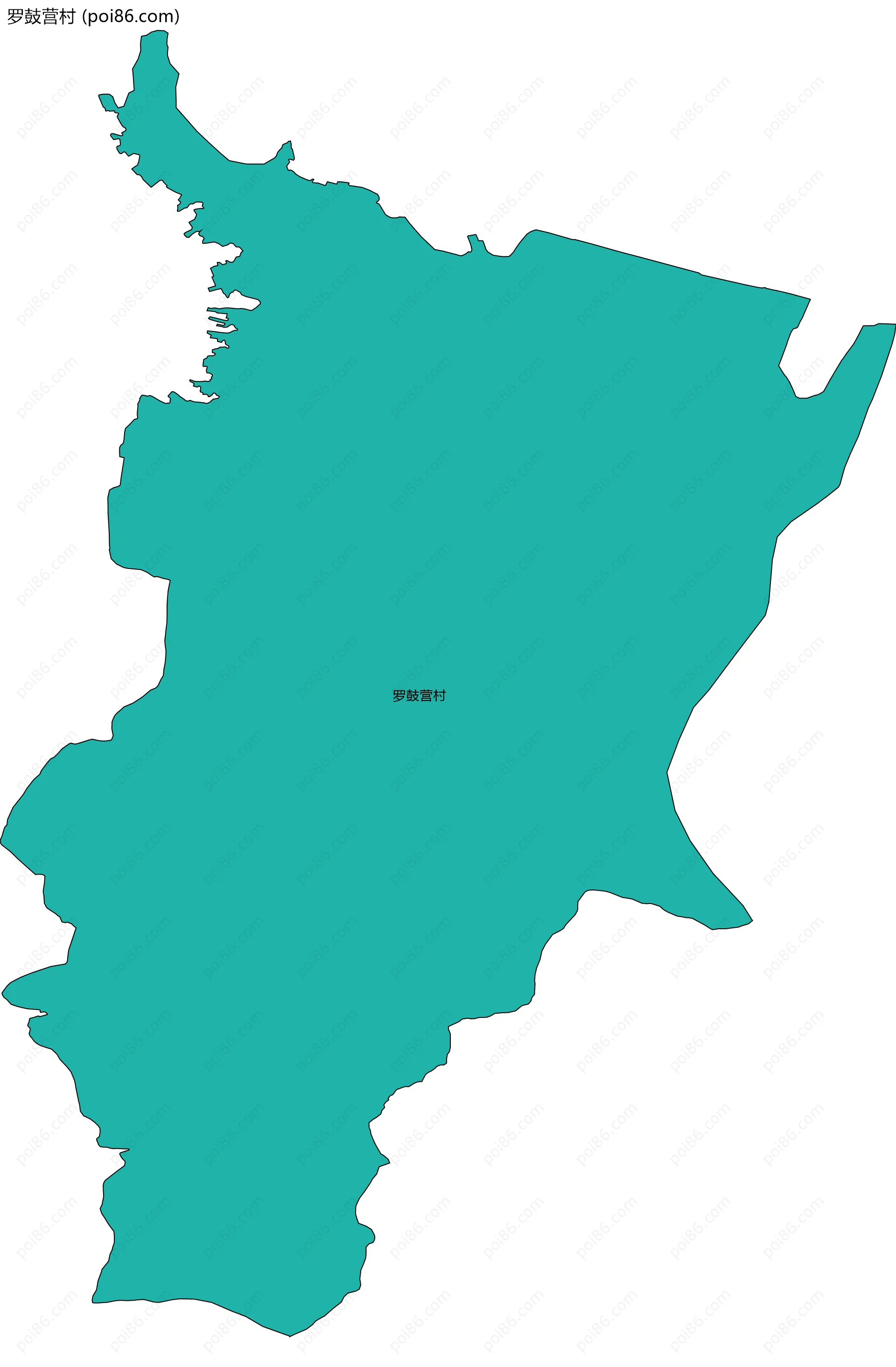 罗鼓营村边界地图