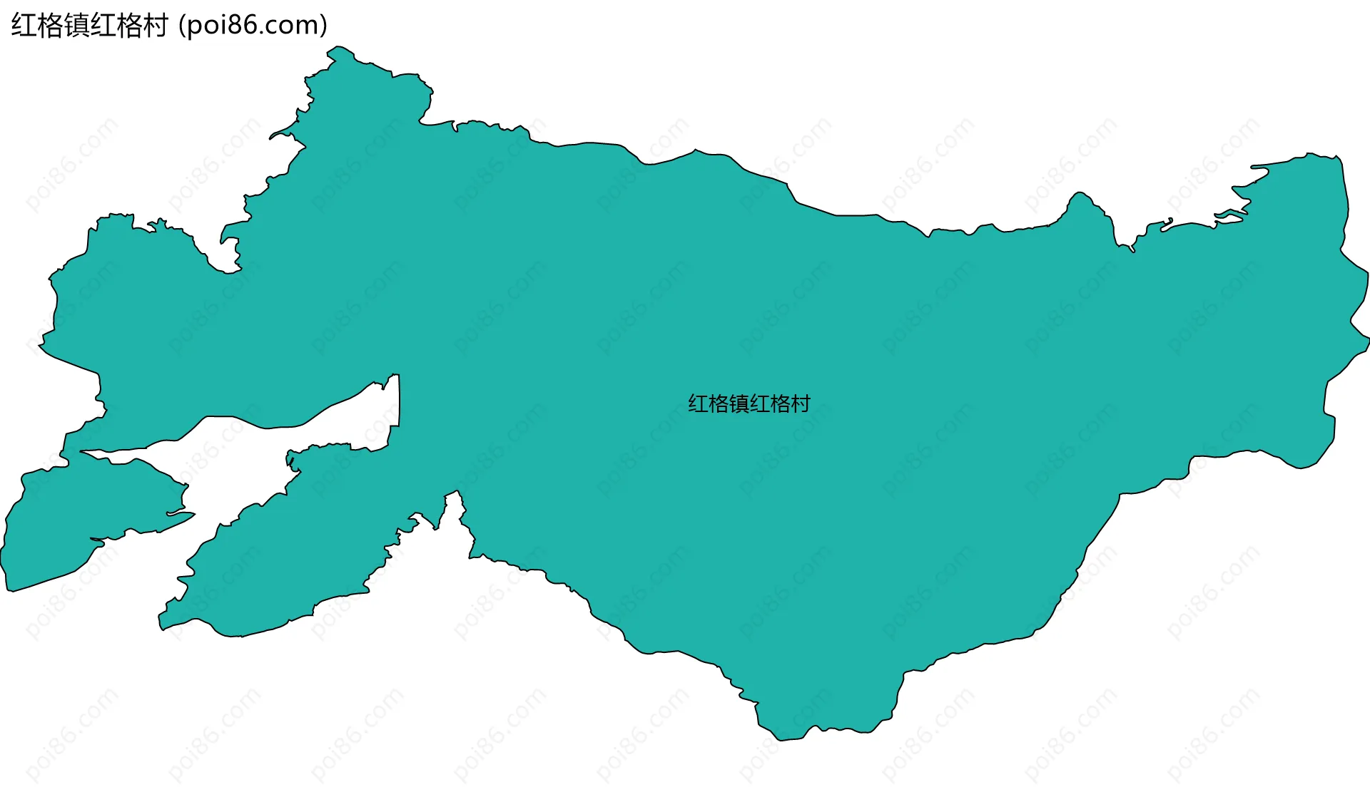 红格镇红格村边界地图
