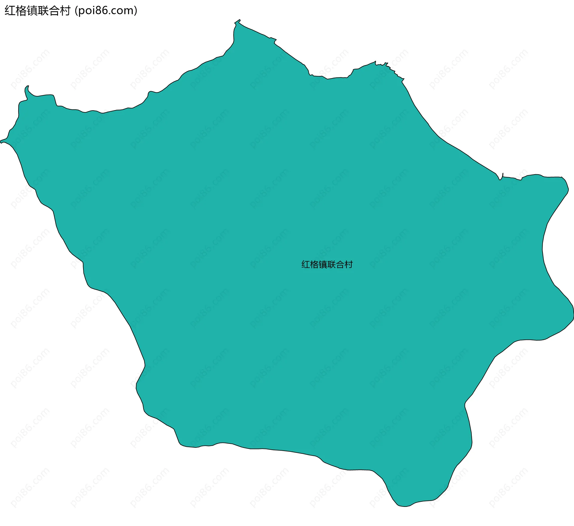 红格镇联合村边界地图