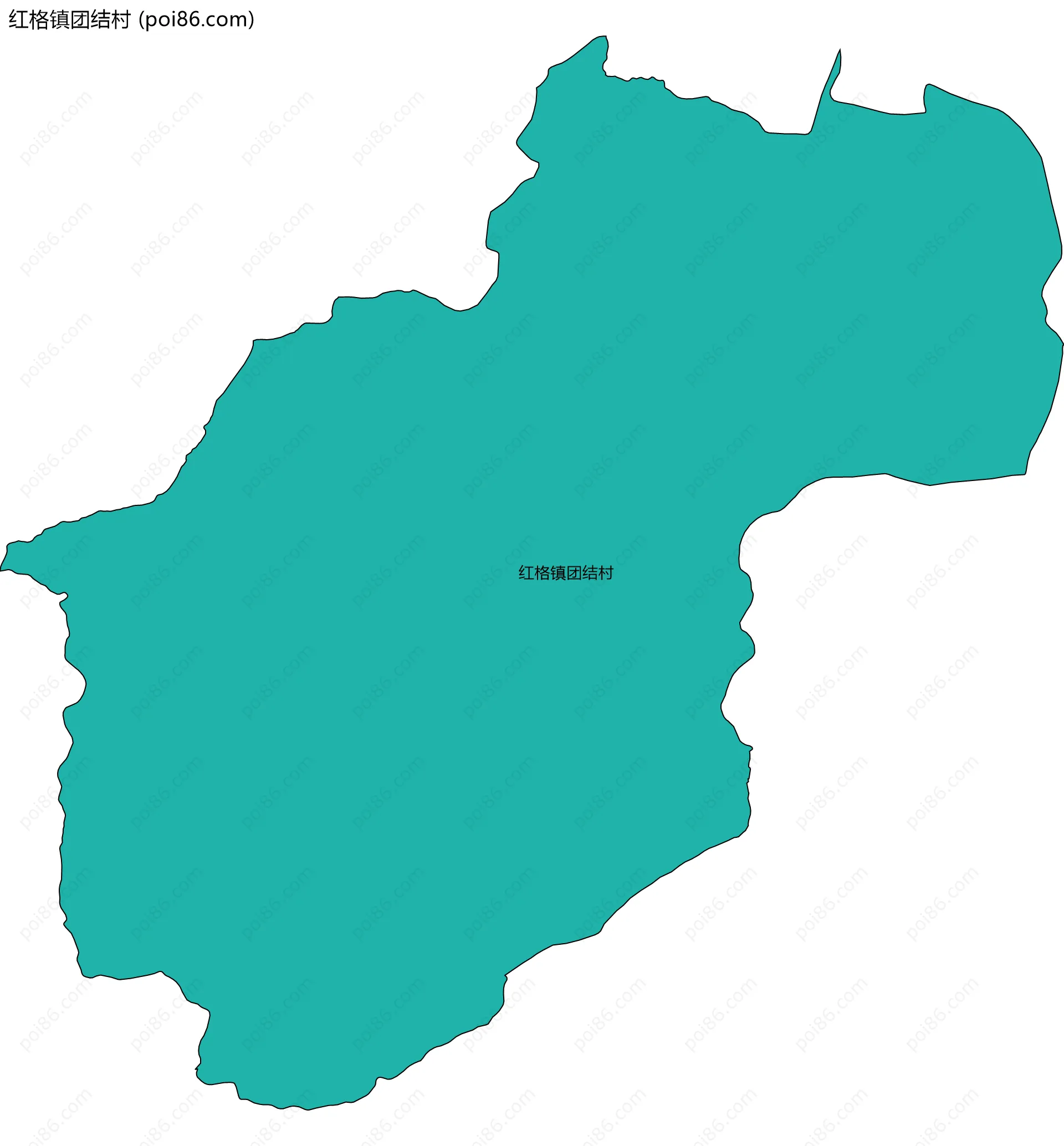 红格镇团结村边界地图