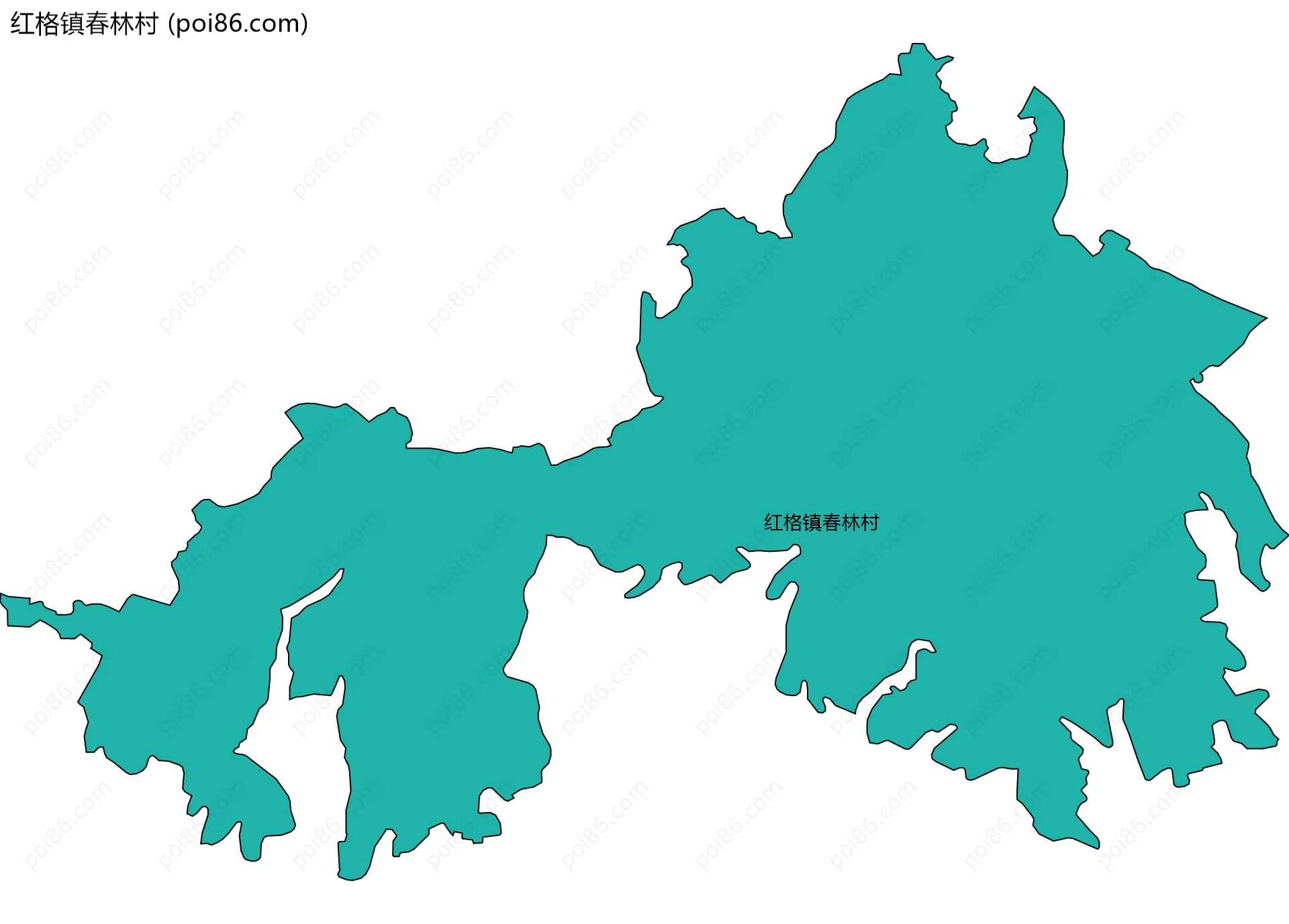 红格镇春林村边界地图