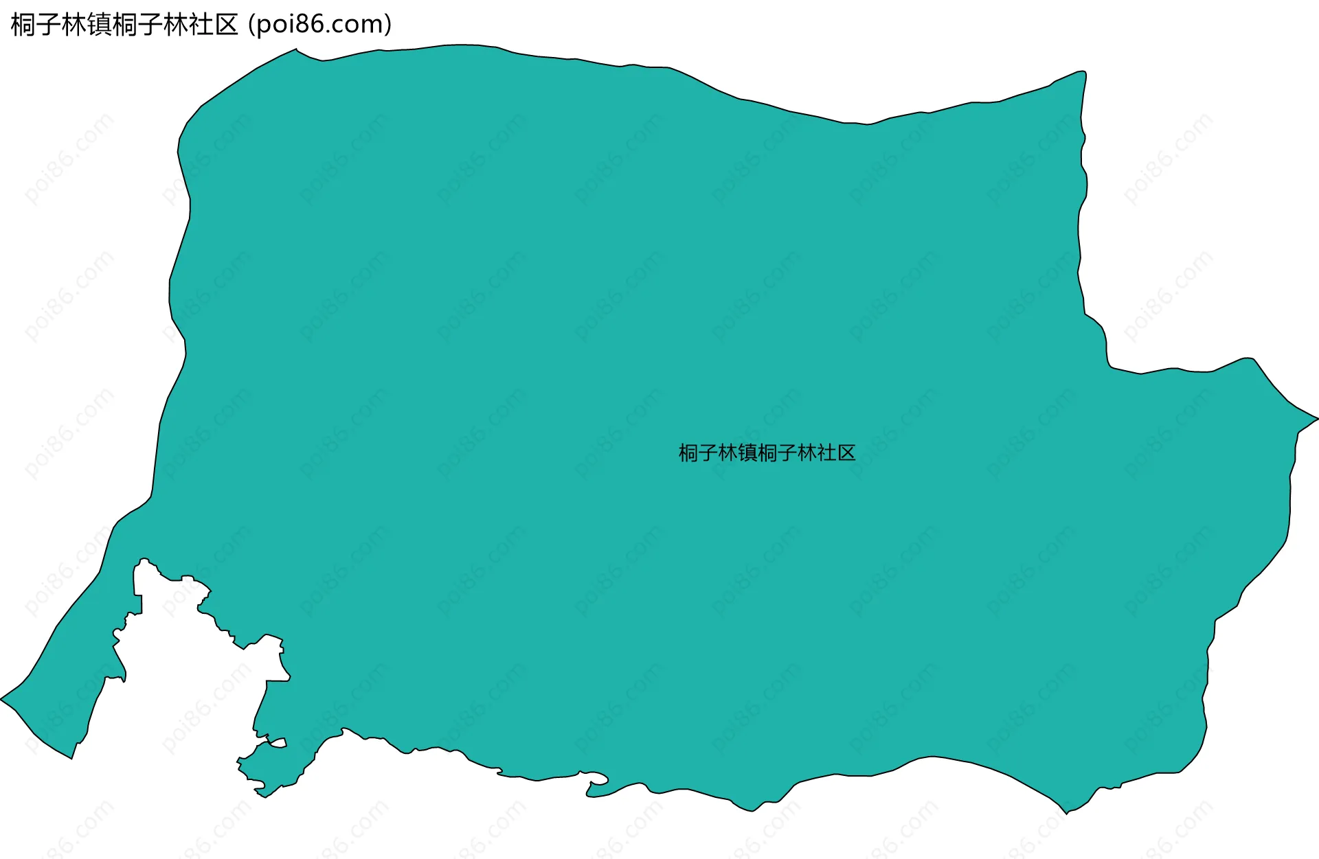 桐子林镇桐子林社区边界地图
