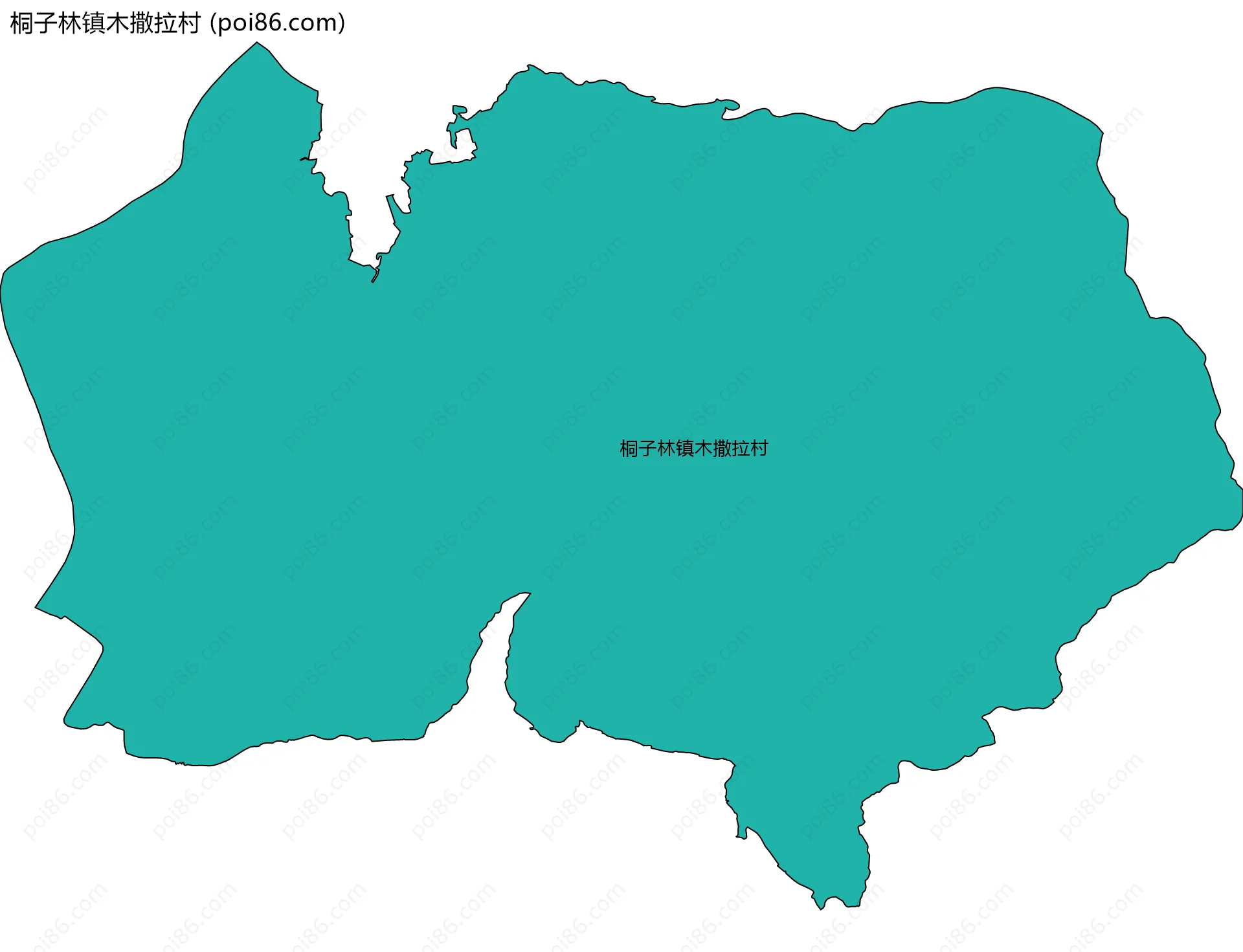 桐子林镇木撒拉村边界地图