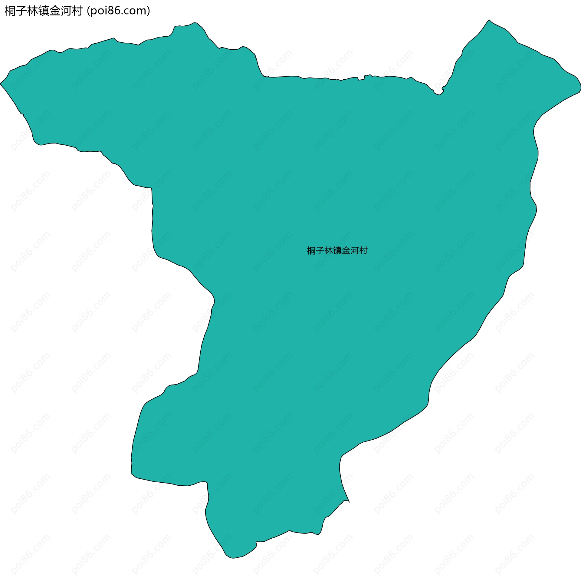 桐子林镇金河村边界地图