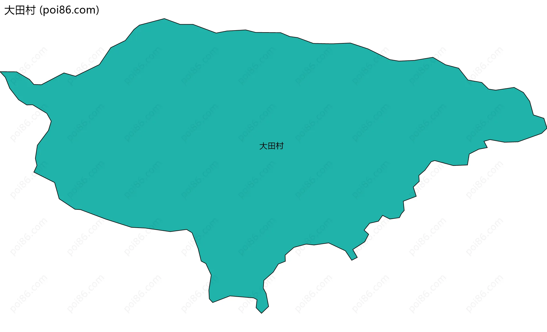 大田村边界地图