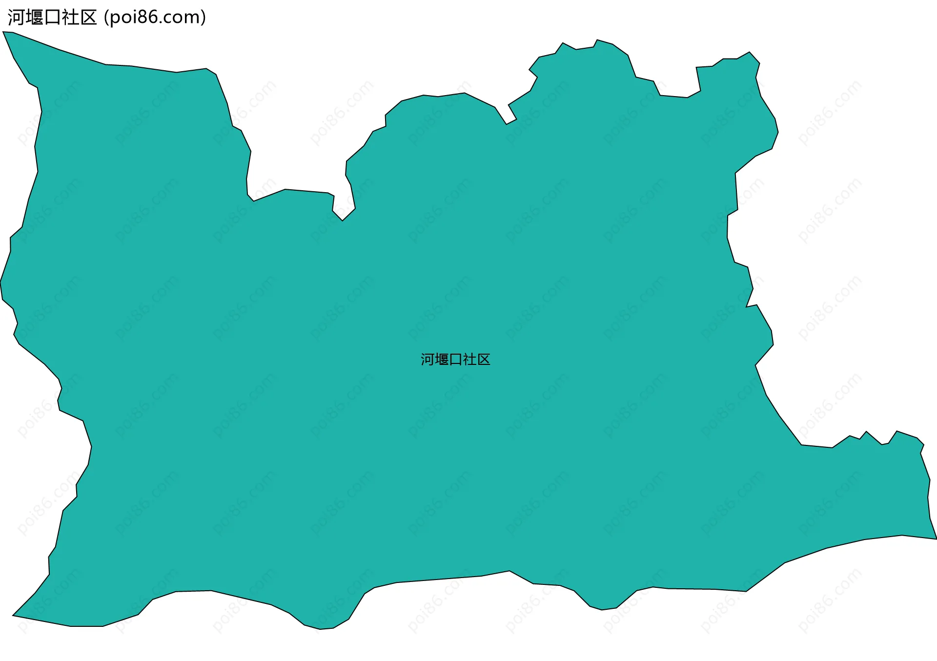 河堰口社区边界地图