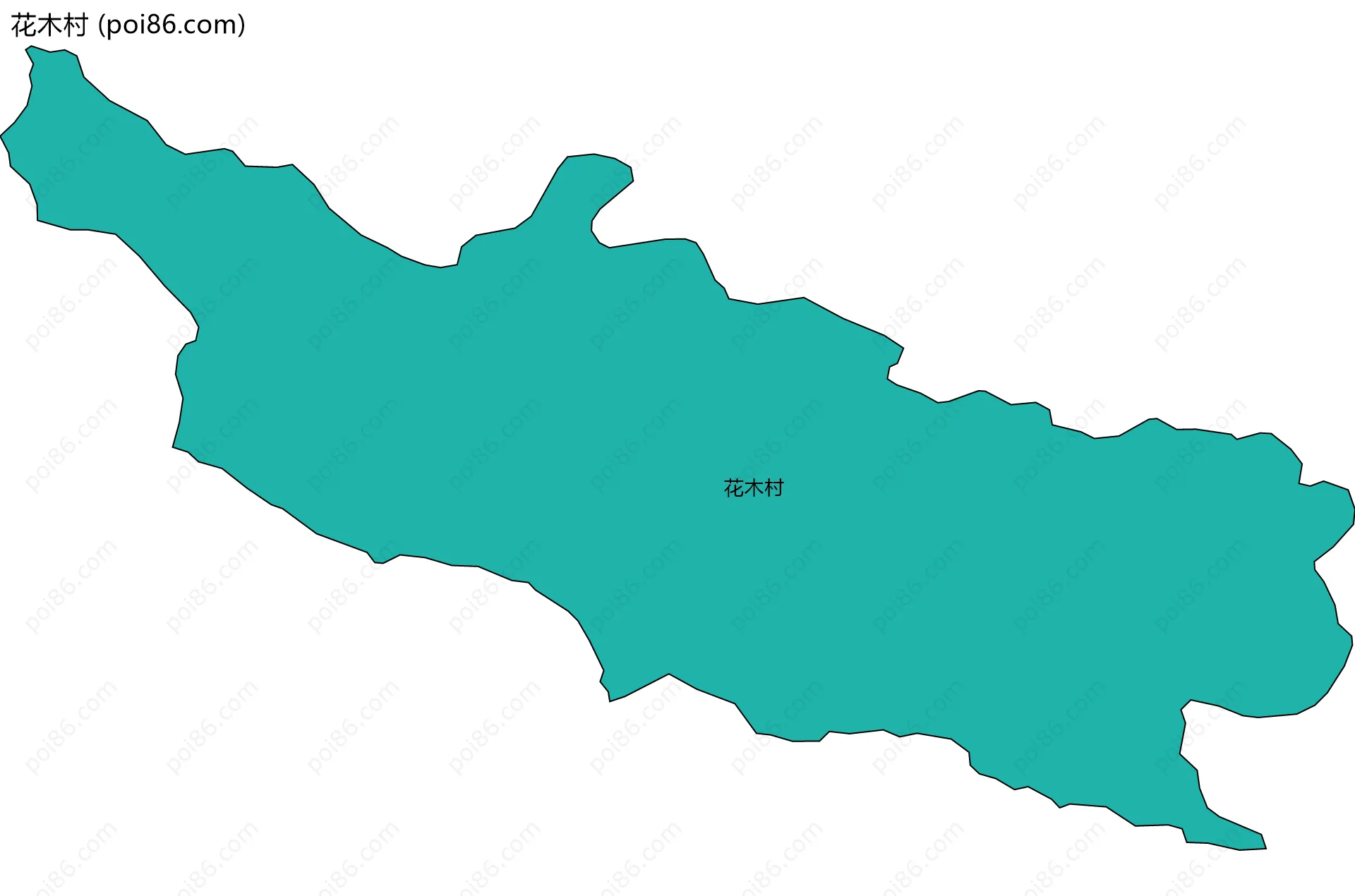 花木村边界地图