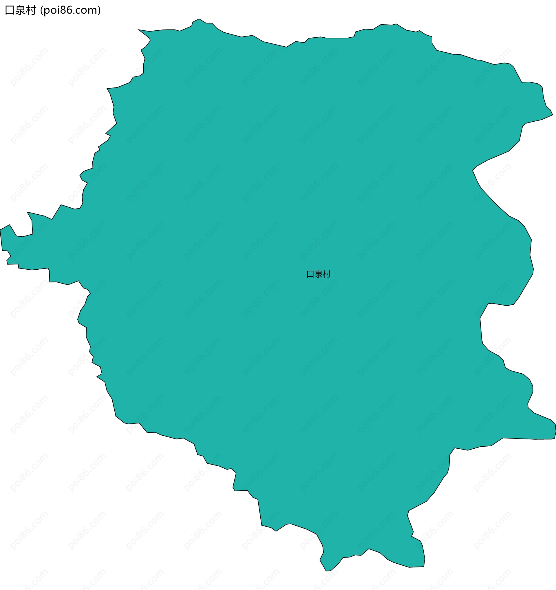 口泉村边界地图