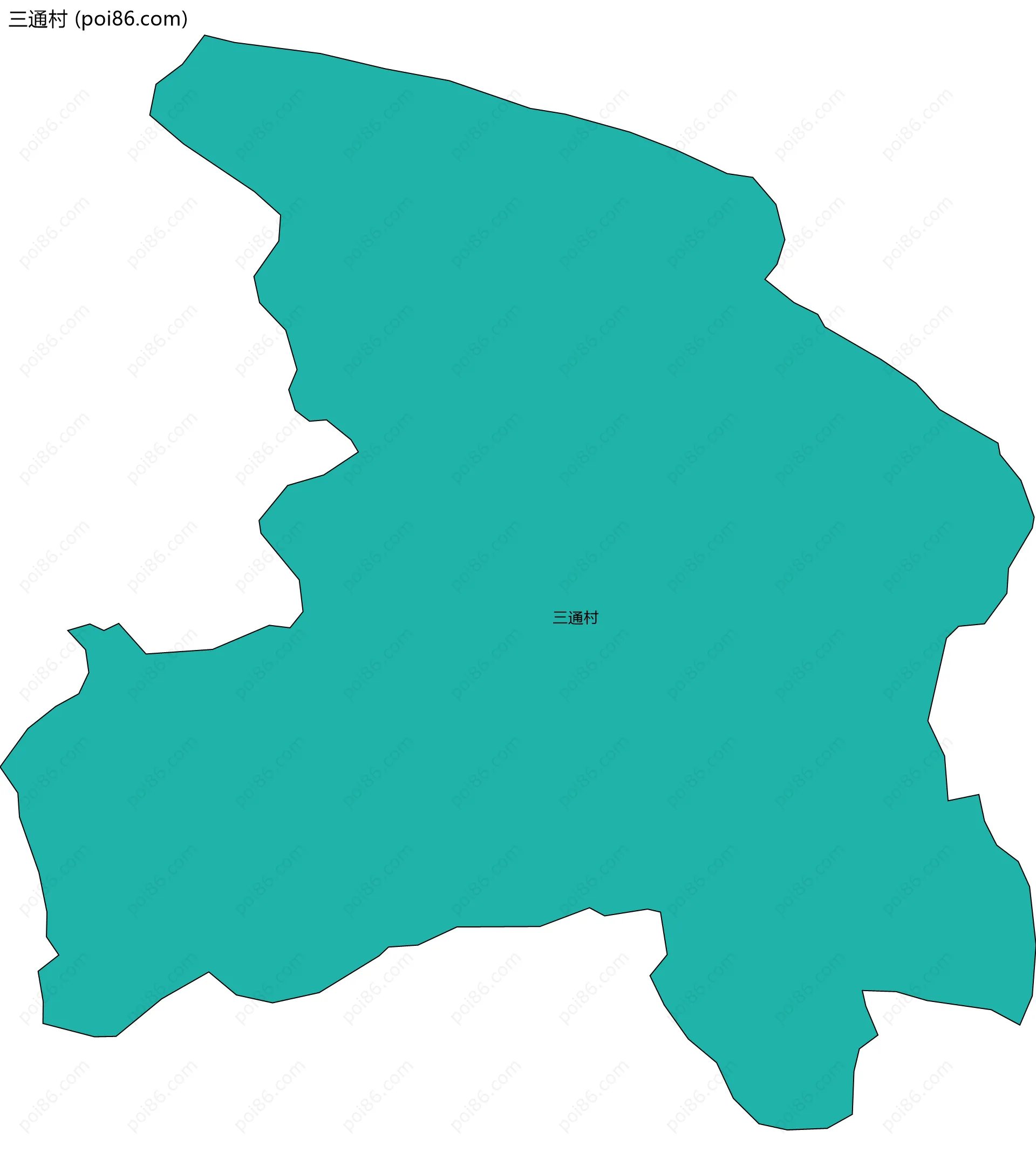 三通村边界地图