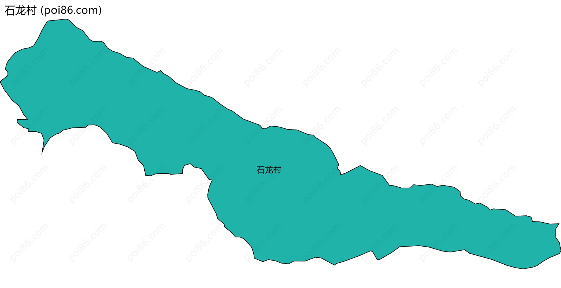石龙村边界地图