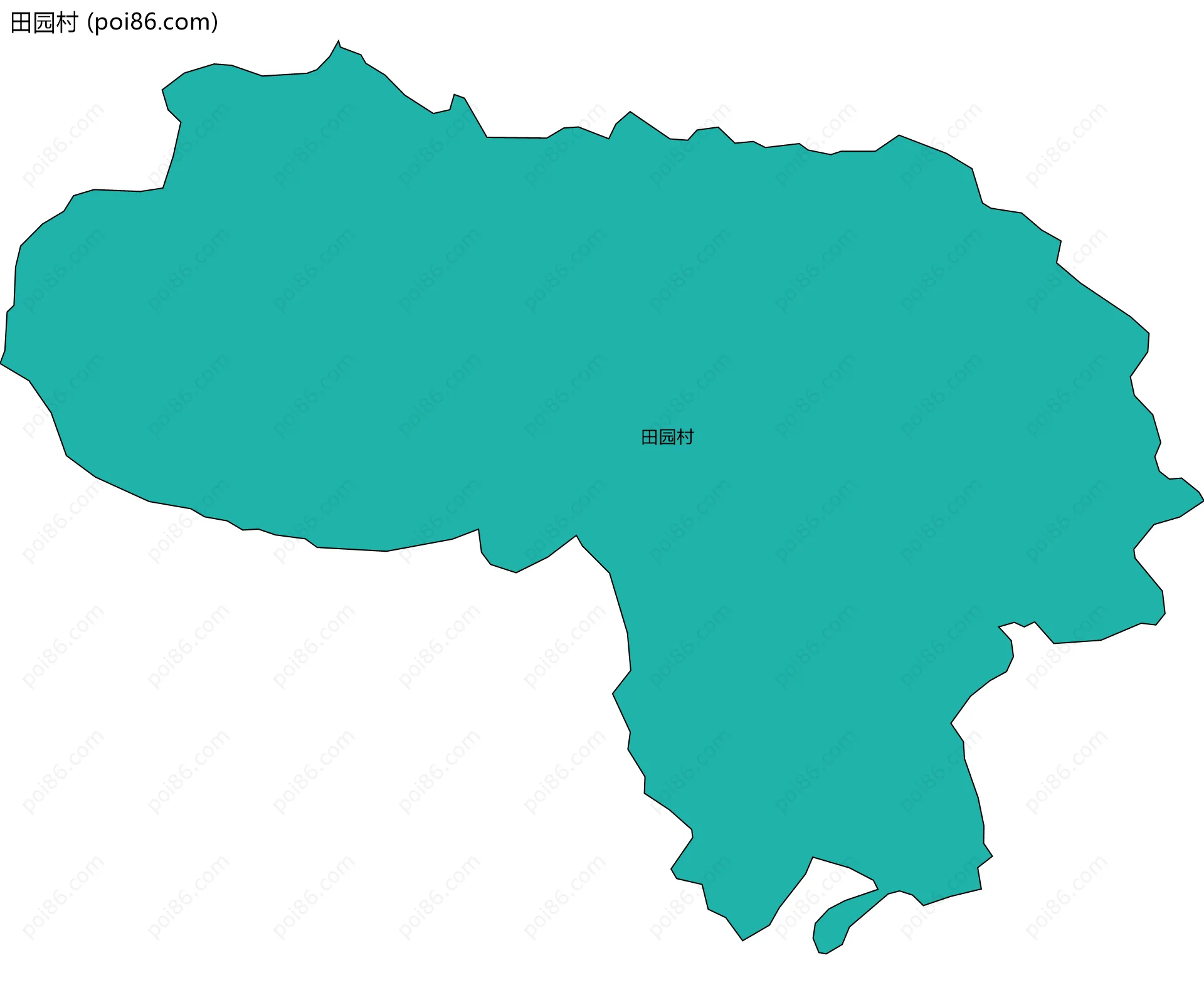田园村边界地图