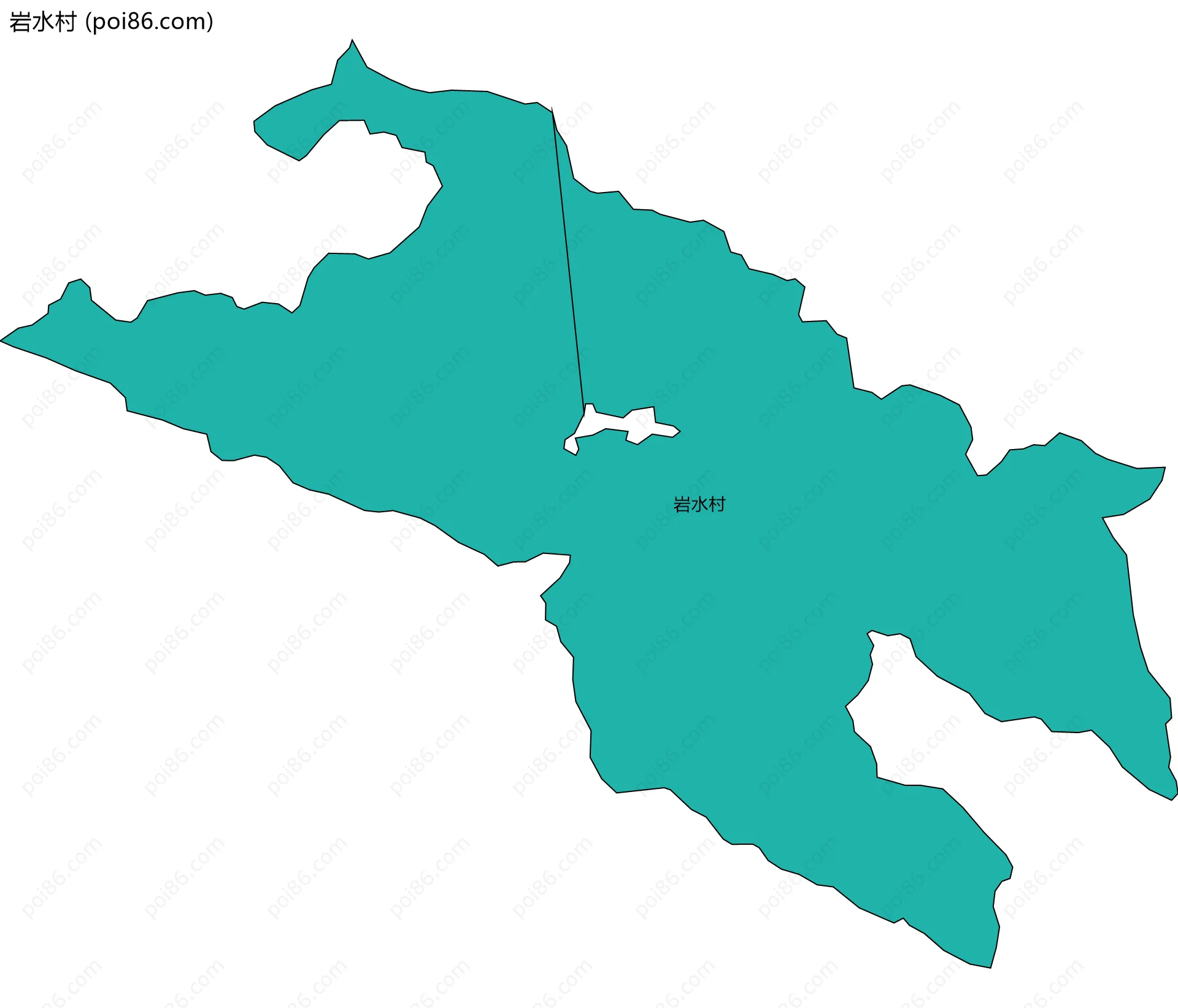 岩水村边界地图