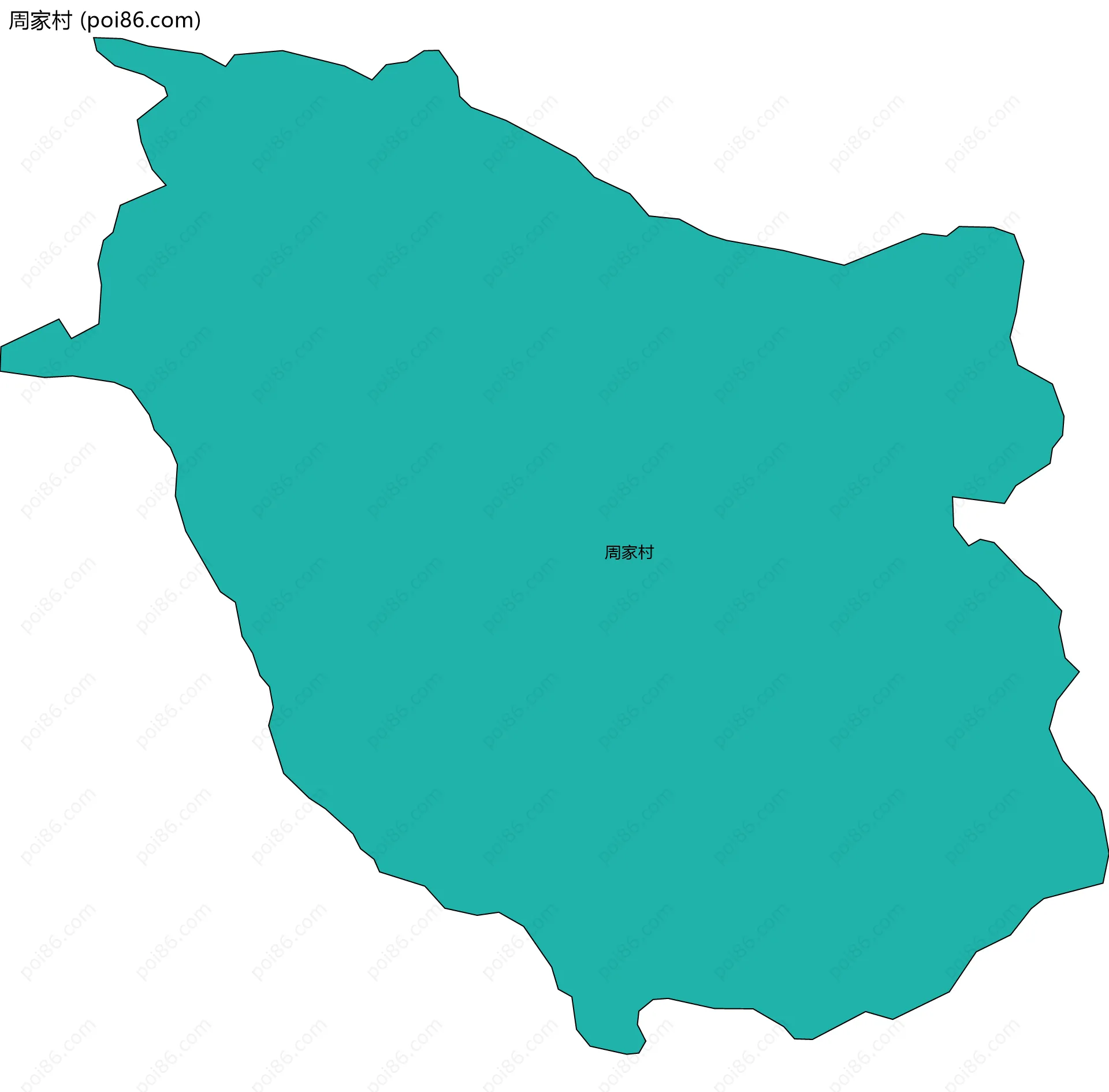 周家村边界地图