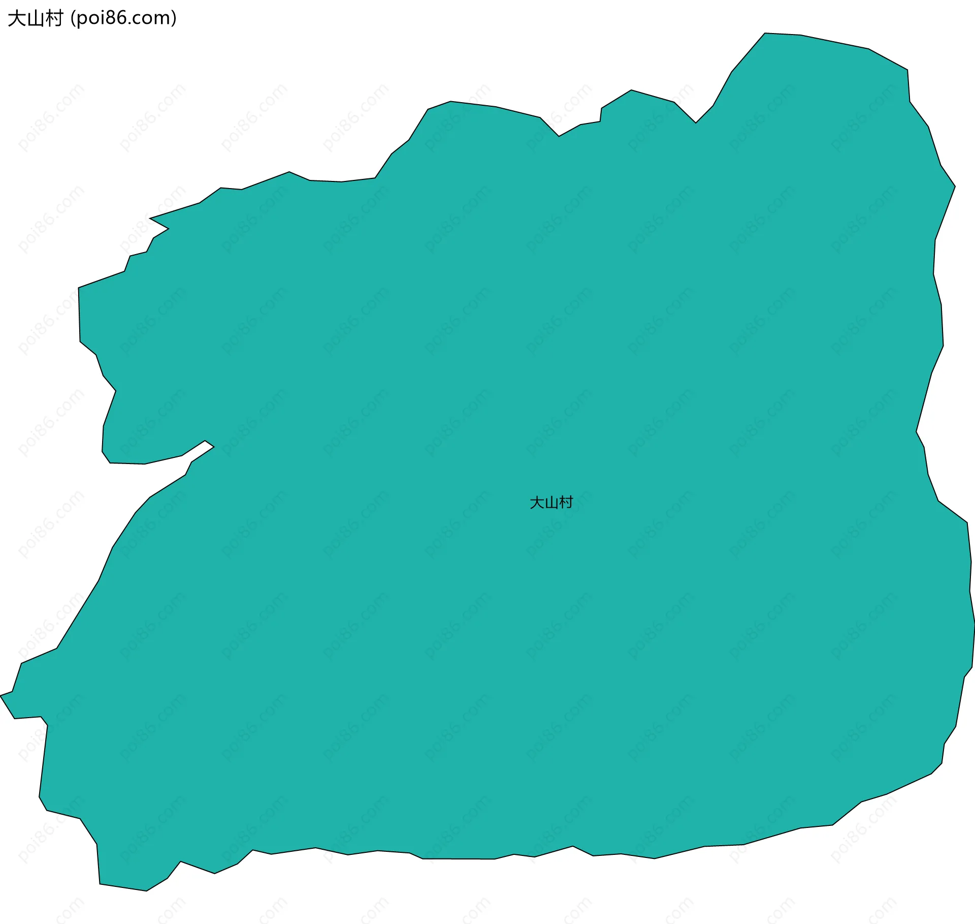 大山村边界地图