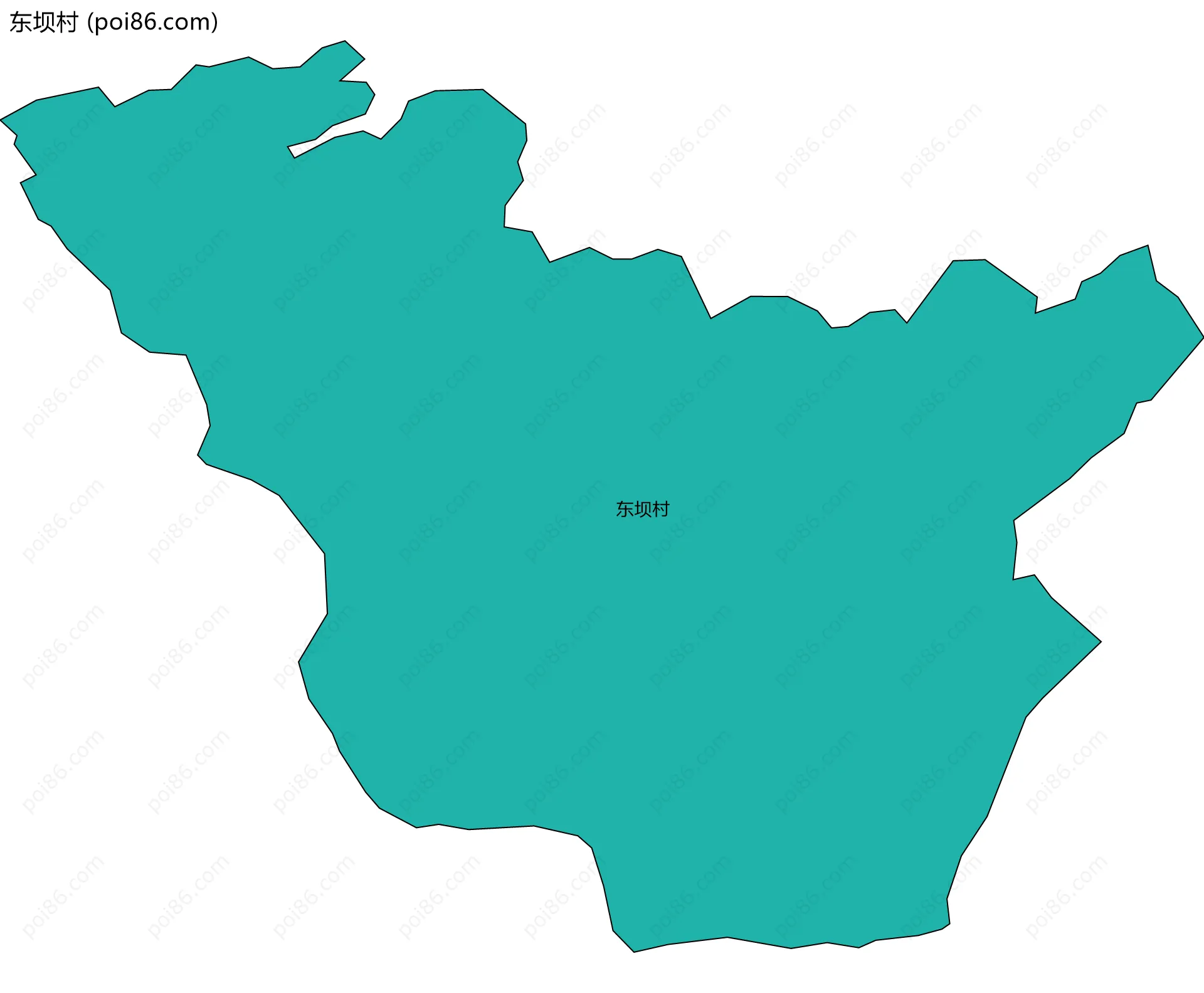 东坝村边界地图