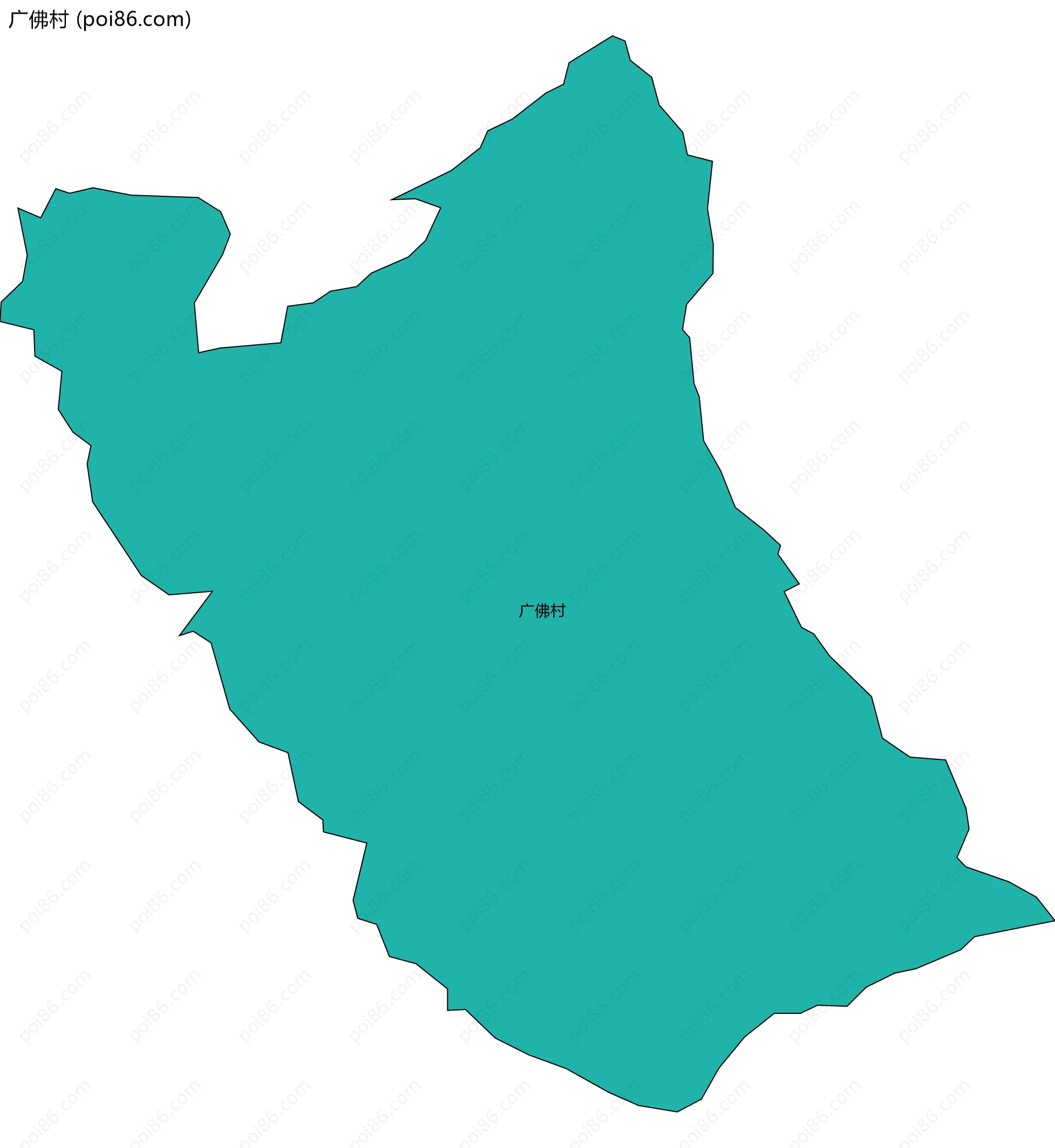 广佛村边界地图