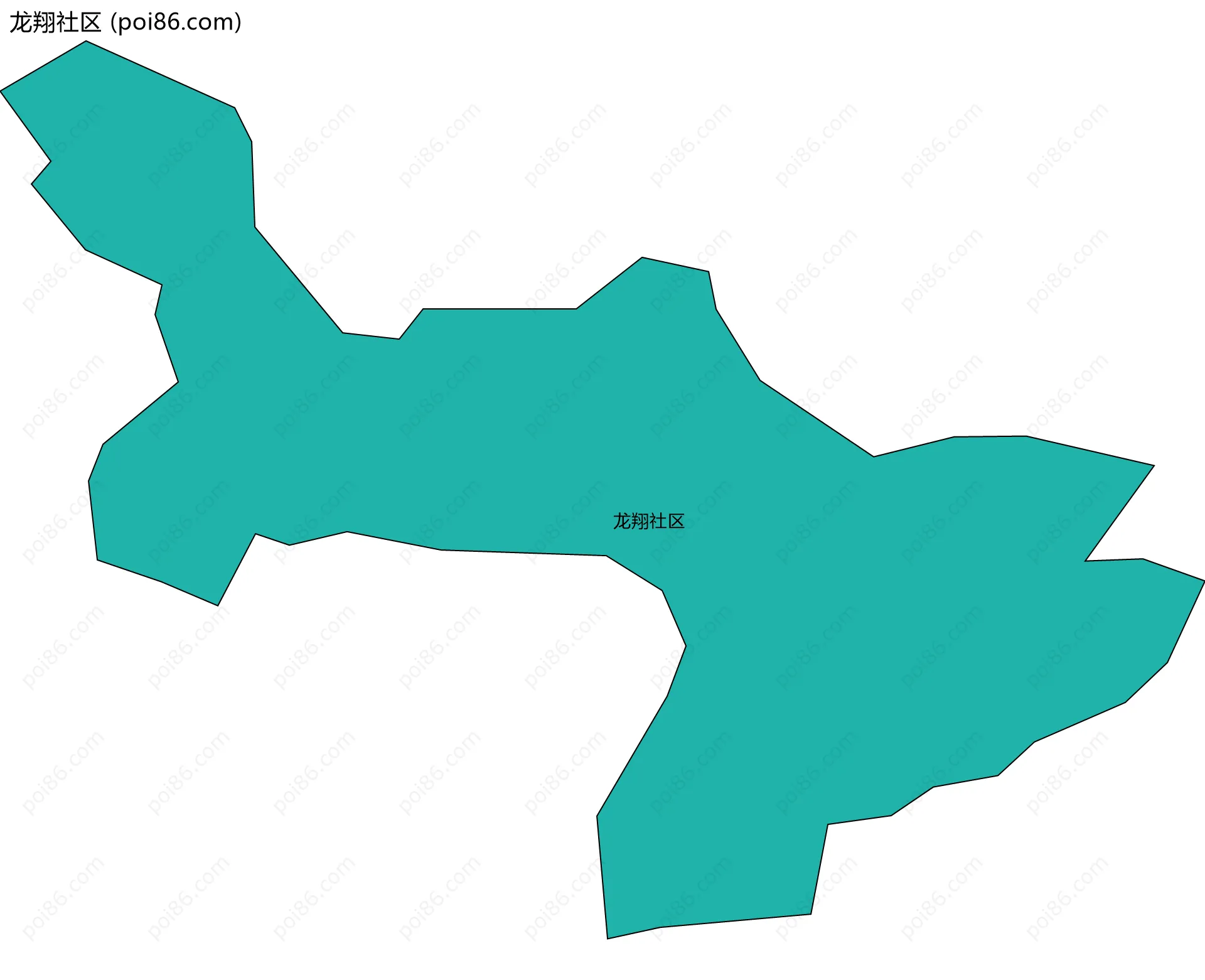 龙翔社区边界地图
