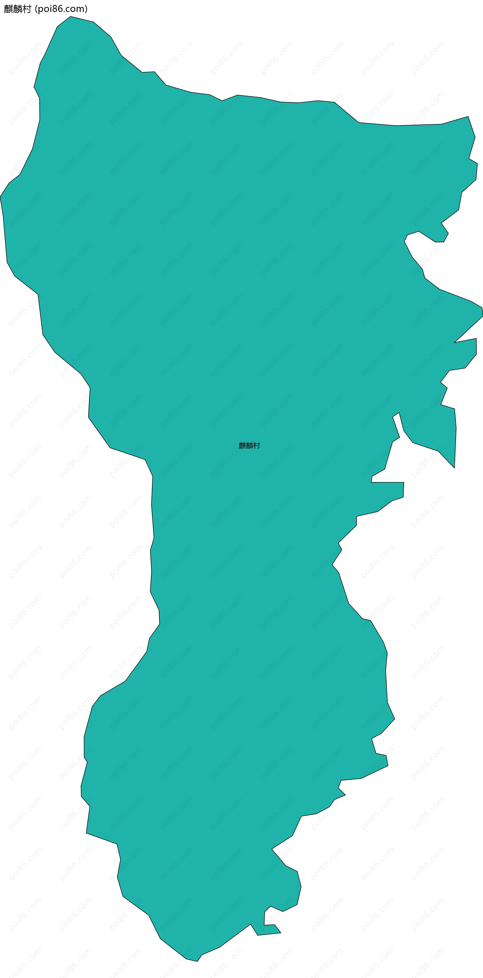 麒麟村边界地图