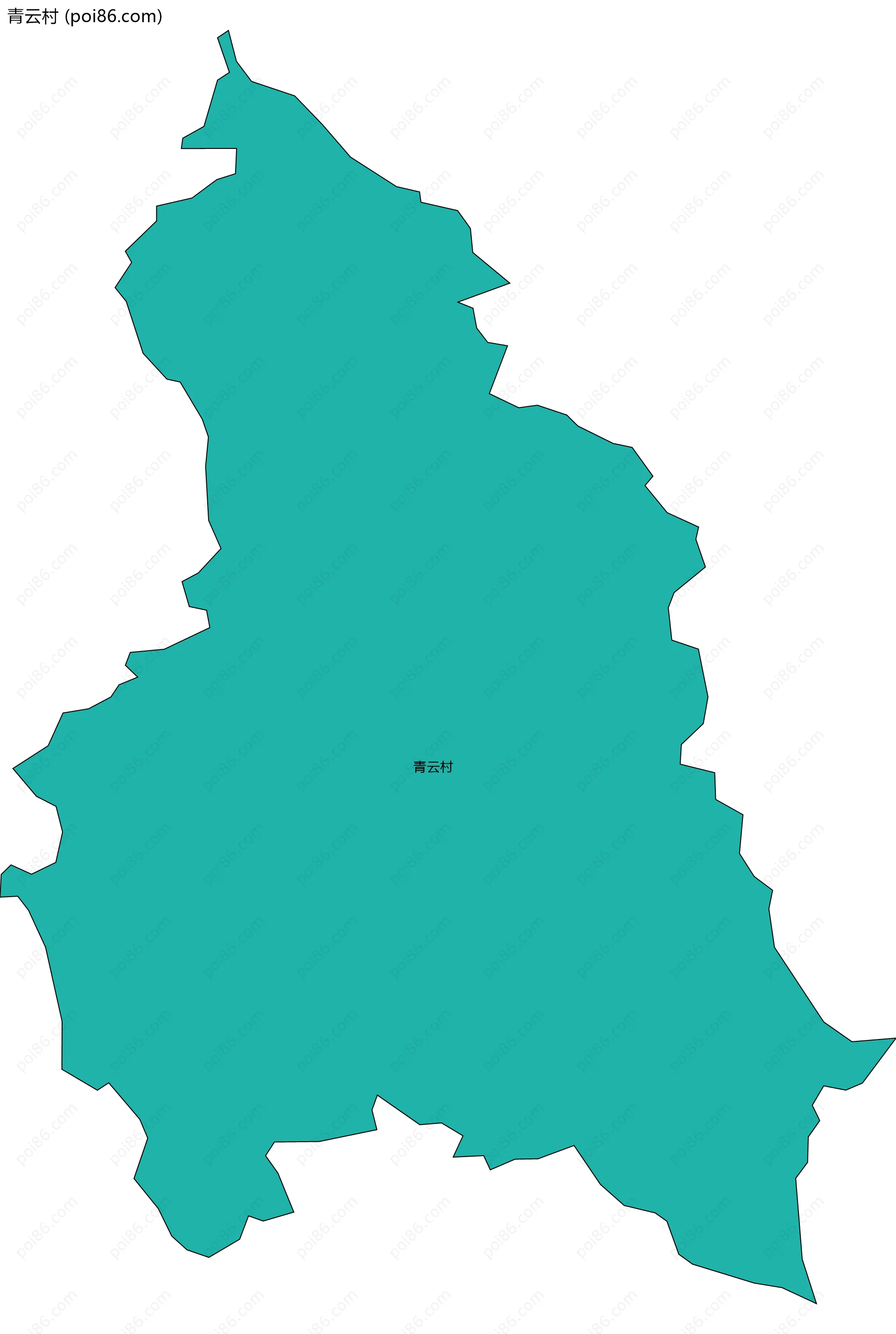 青云村边界地图