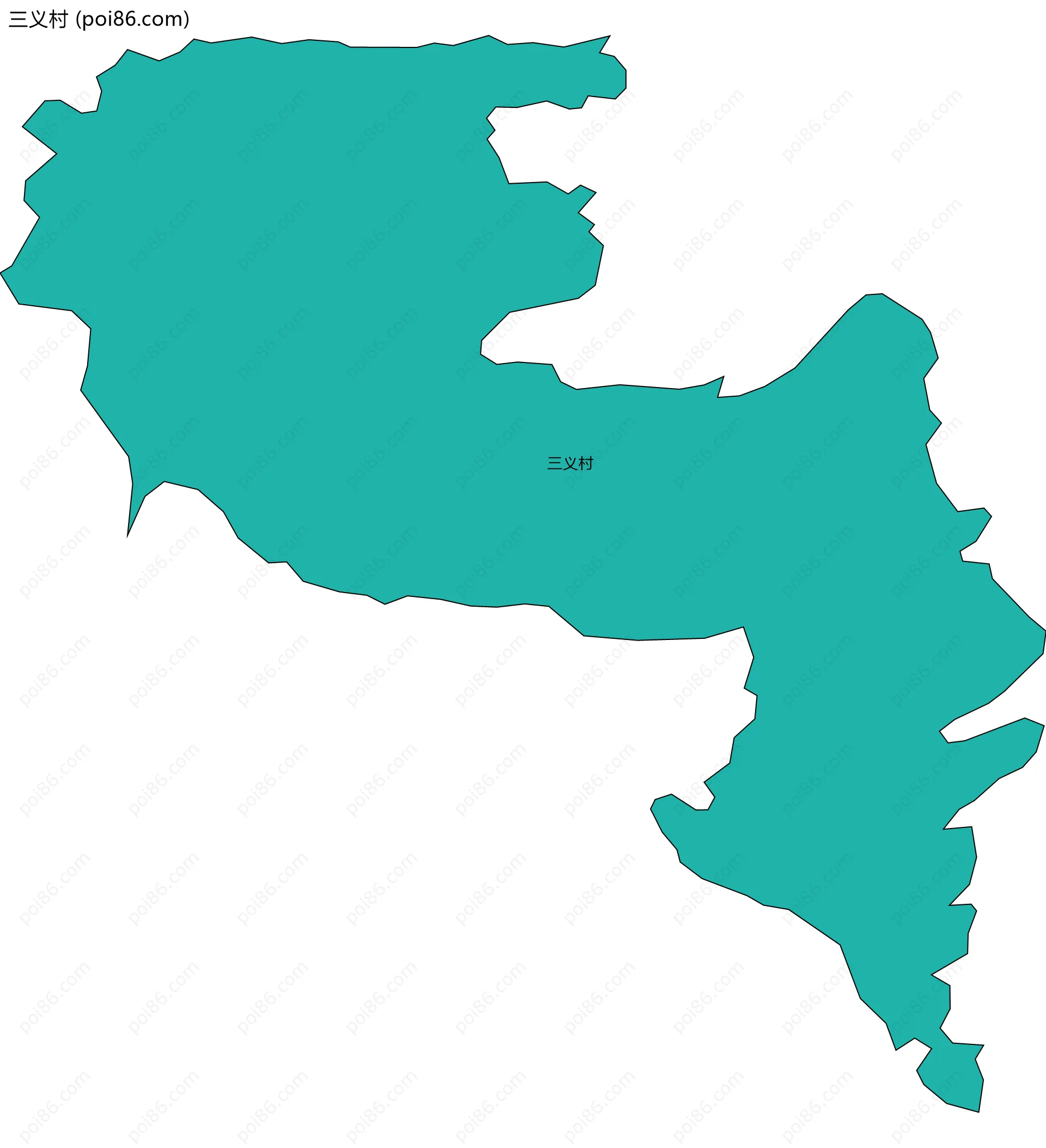 三义村边界地图