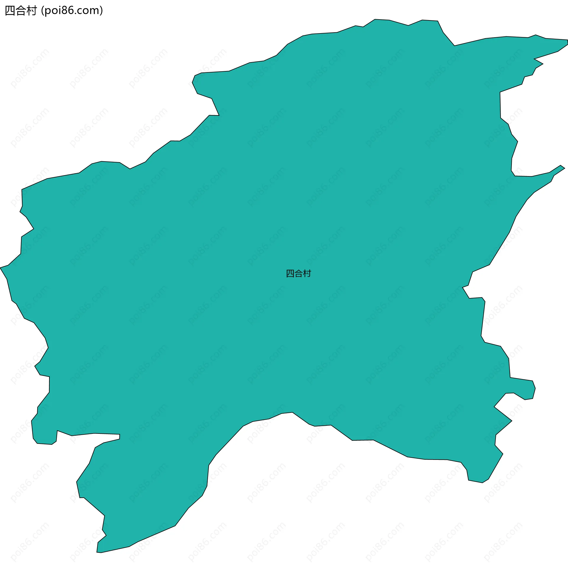 四合村边界地图