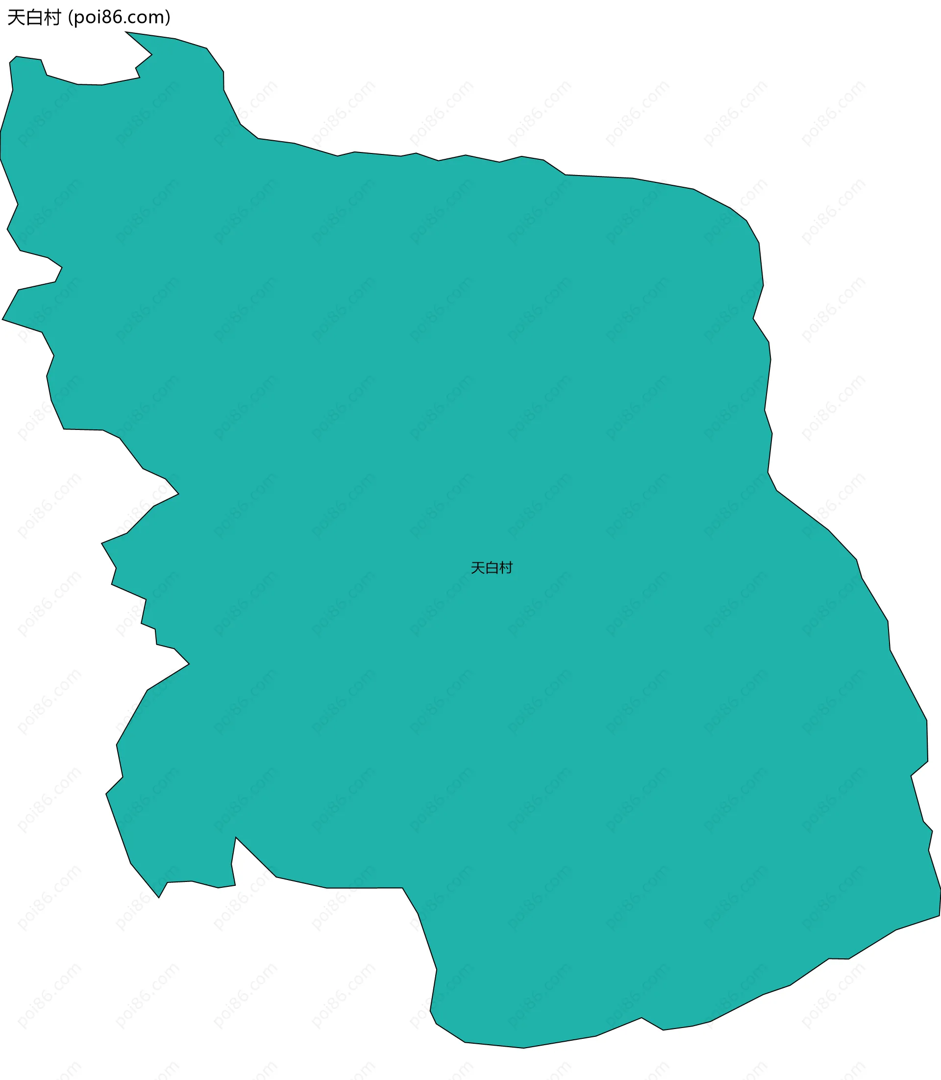 天白村边界地图