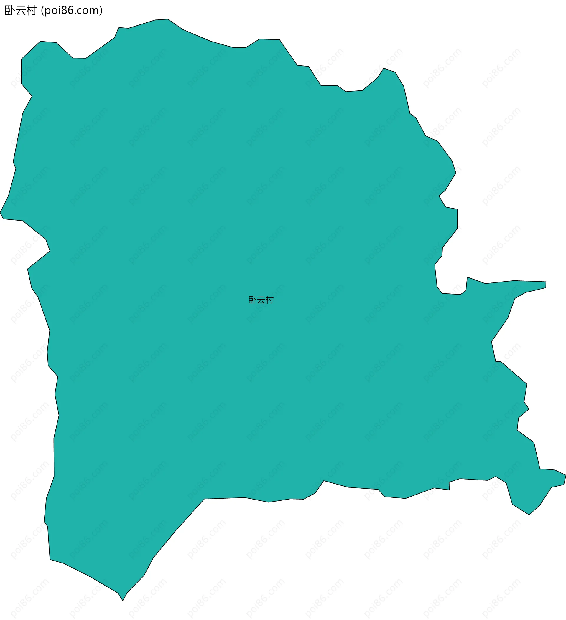 卧云村边界地图
