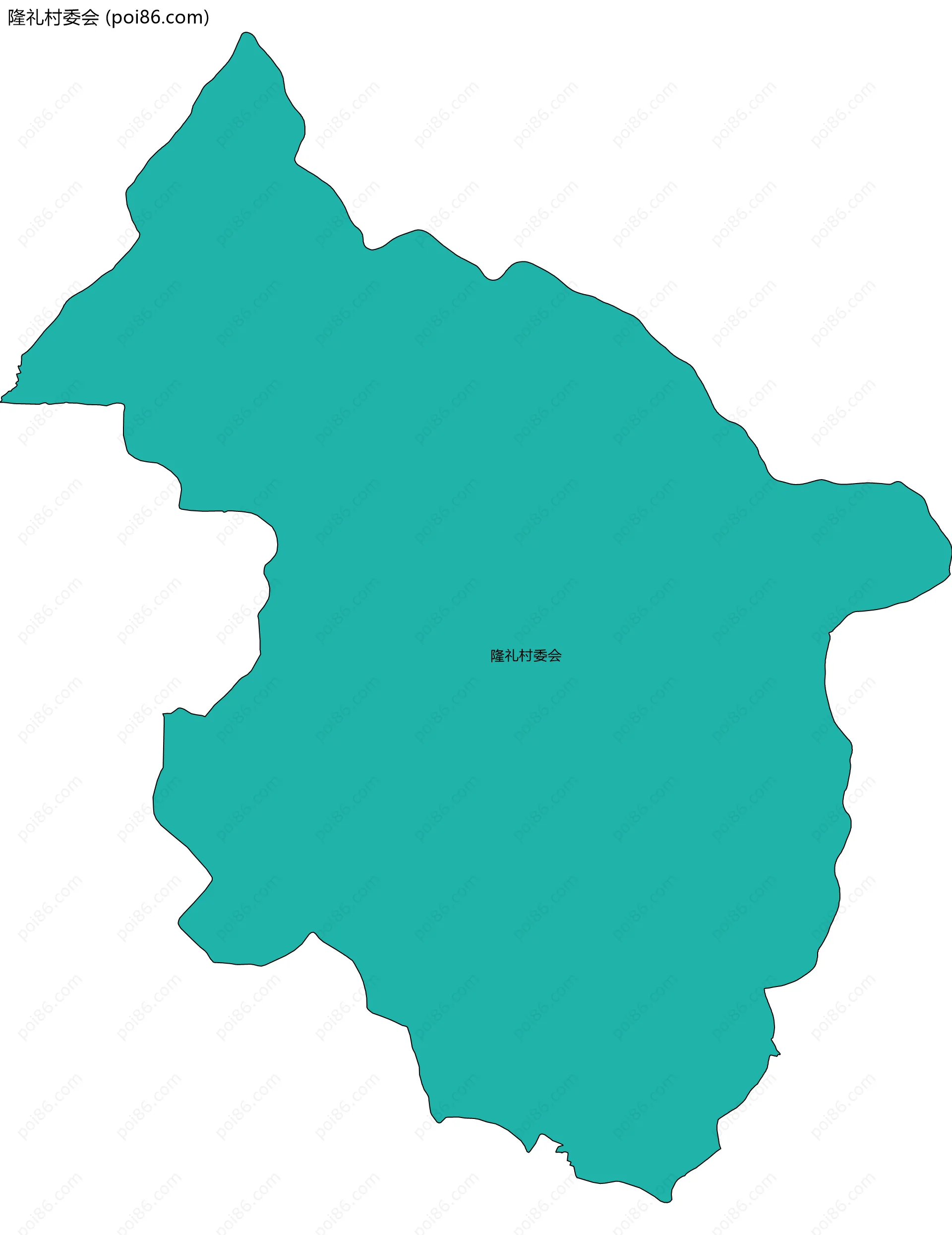 隆礼村委会边界地图
