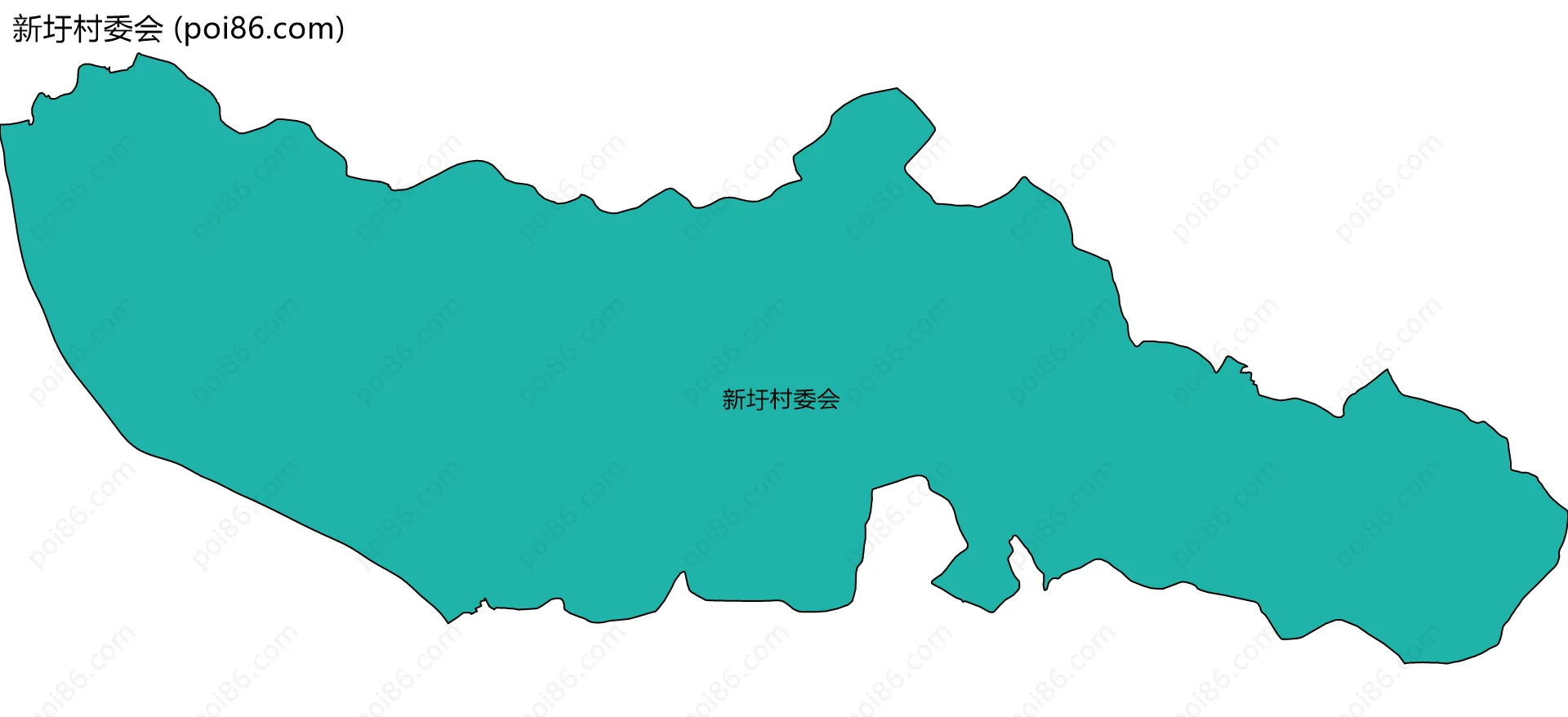 新圩村委会边界地图