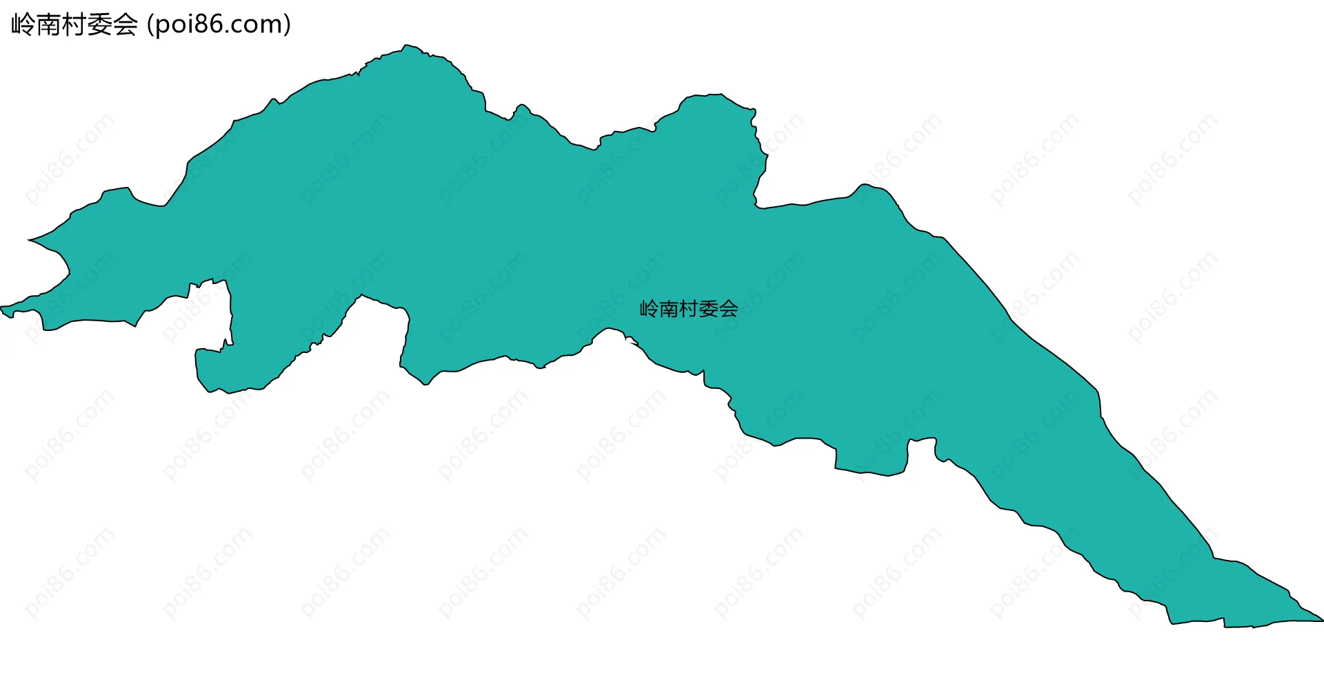 岭南村委会边界地图