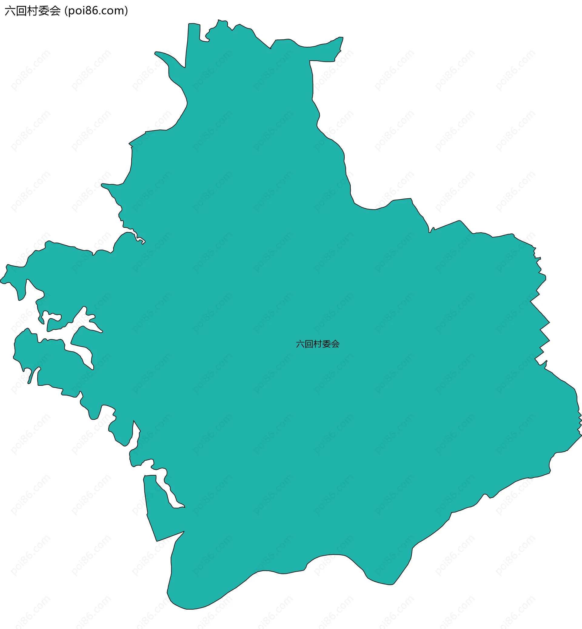 六回村委会边界地图