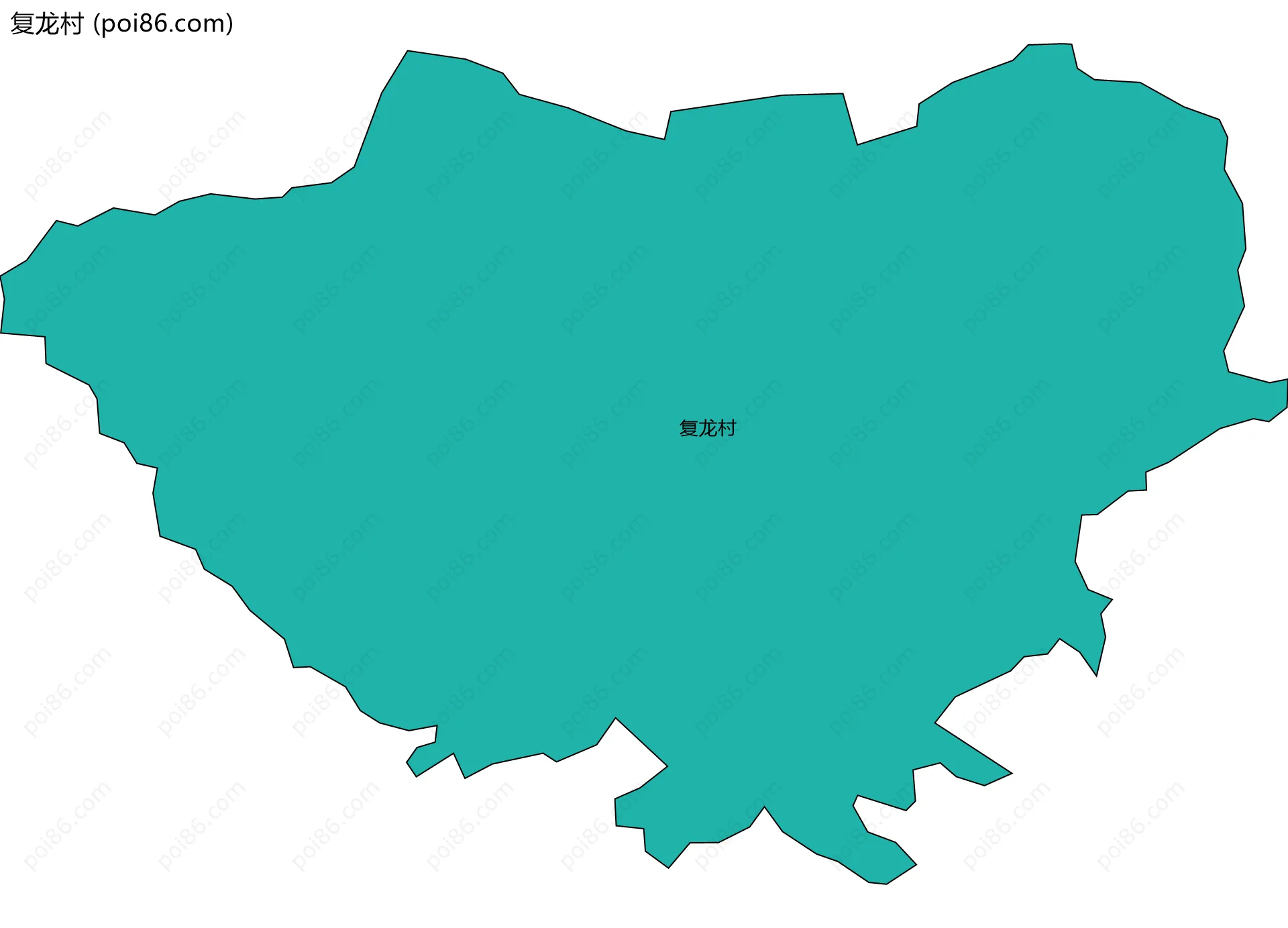 复龙村边界地图