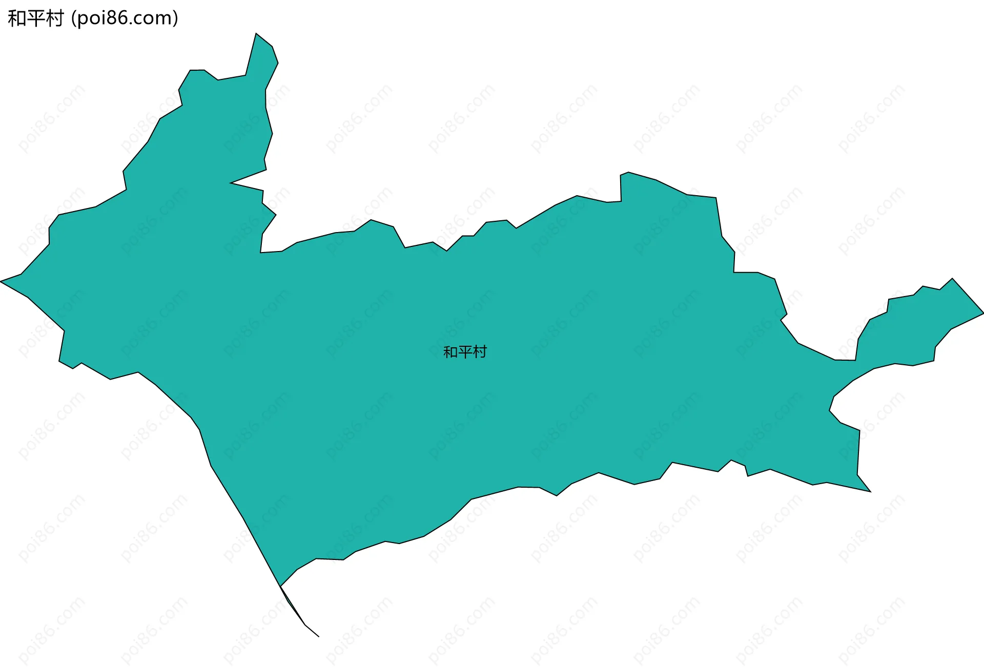 和平村边界地图